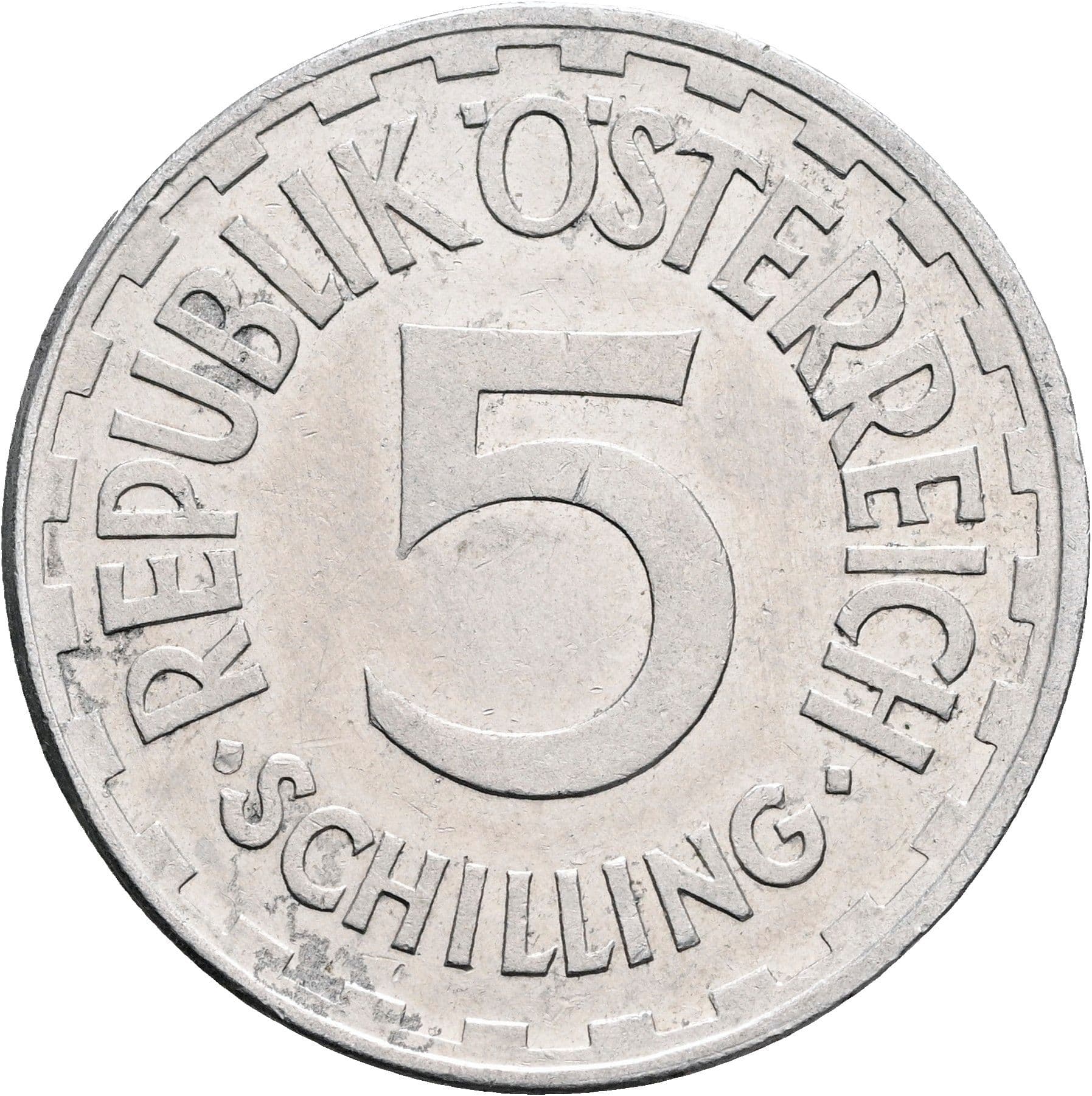 5 Schilling 1952 – Vorderseite