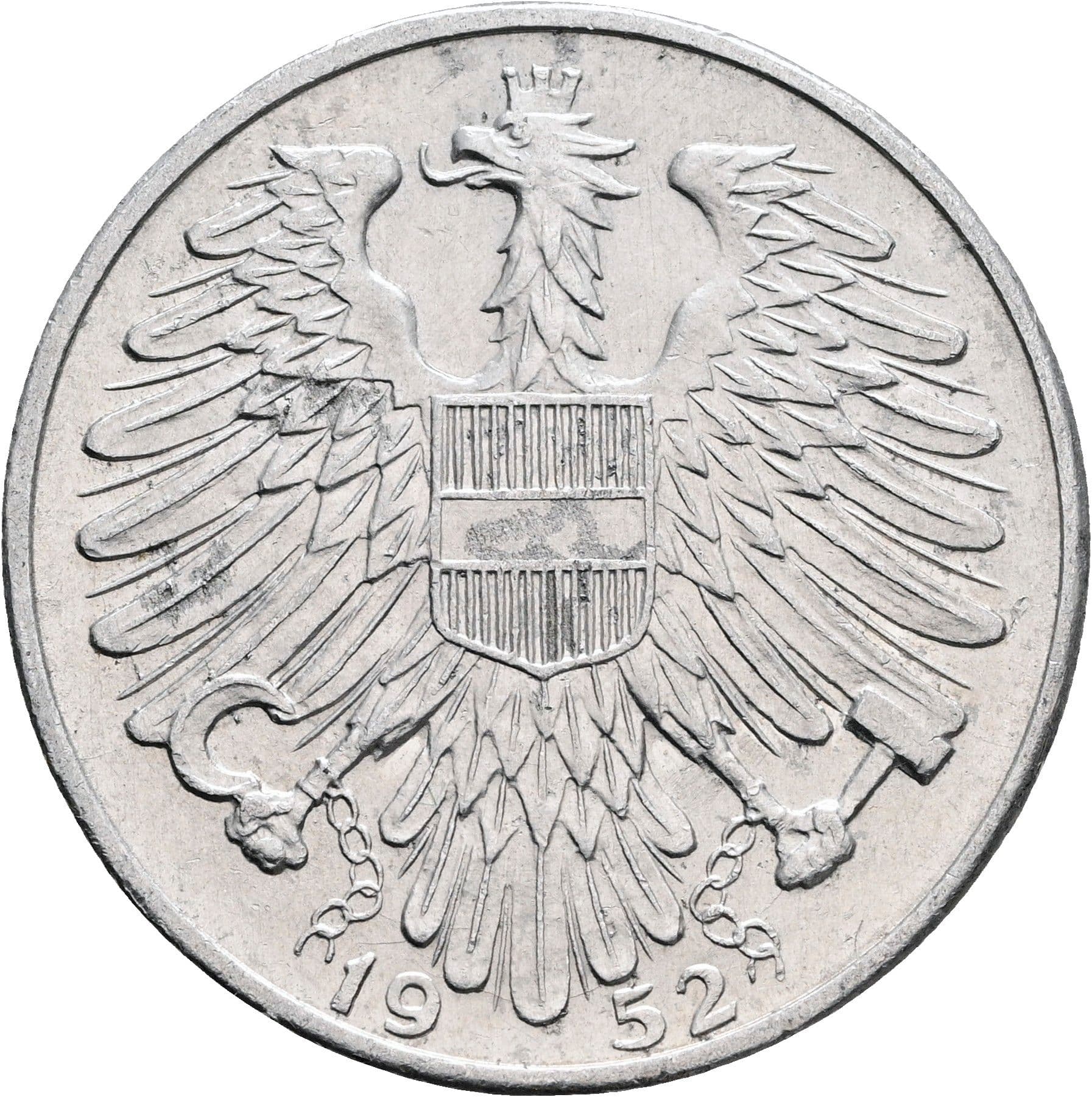 5 Schilling 1952 – Rückseite