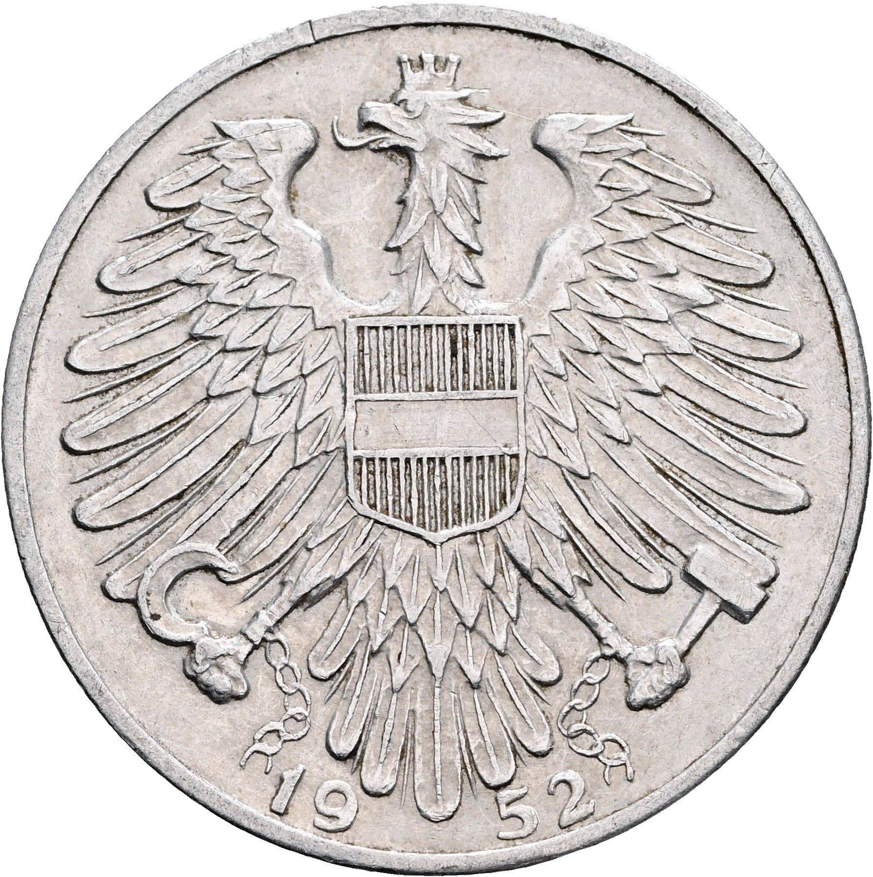 5 Schilling 1952 – Rückseite