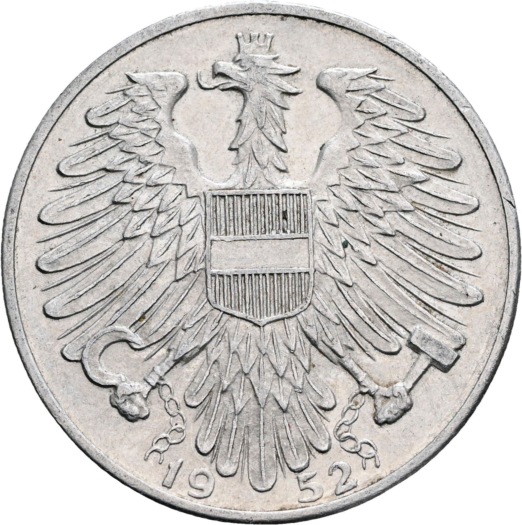 5 Schilling 1952 – Rückseite