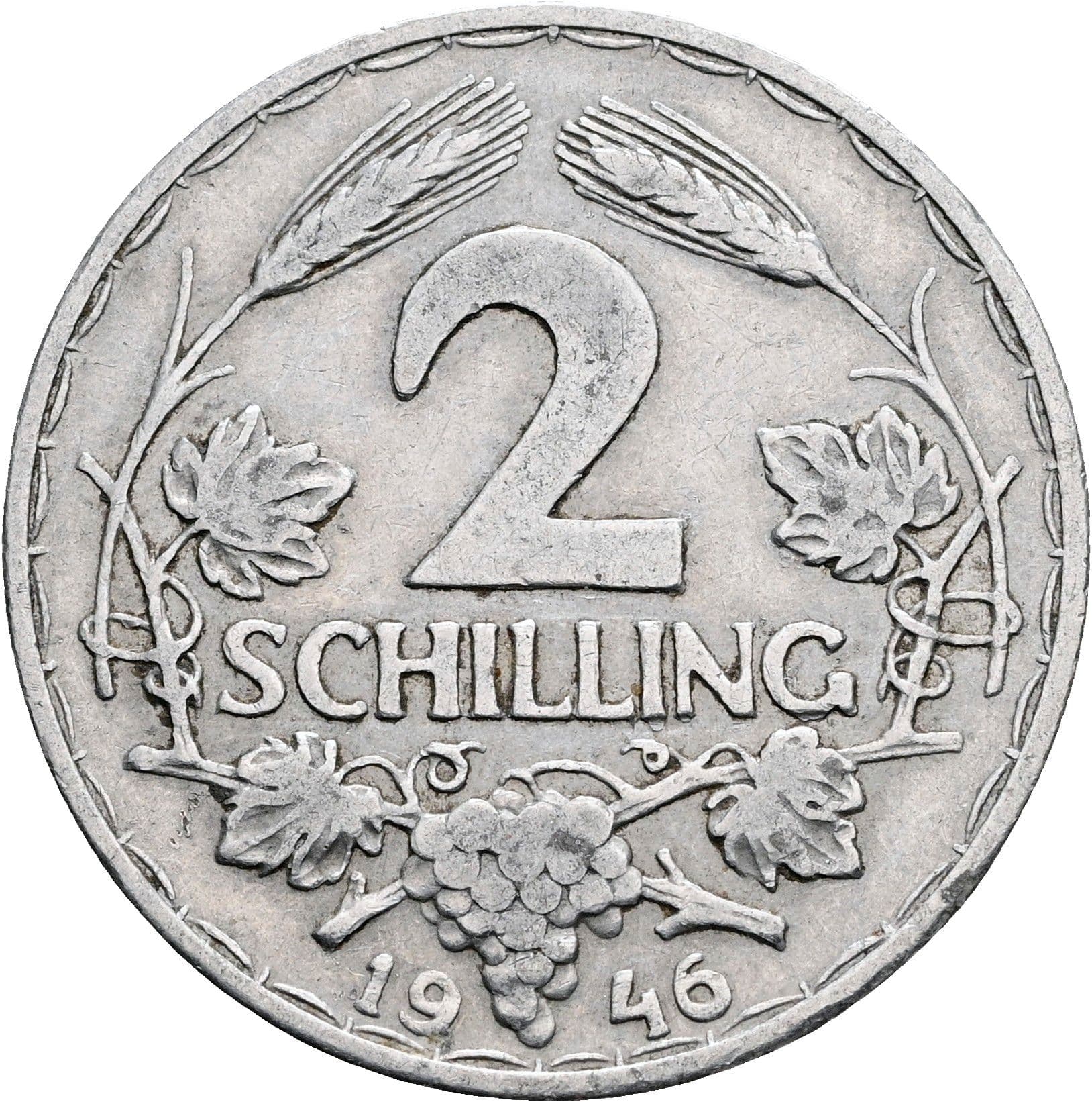 2 Schilling 1946 – Vorderseite
