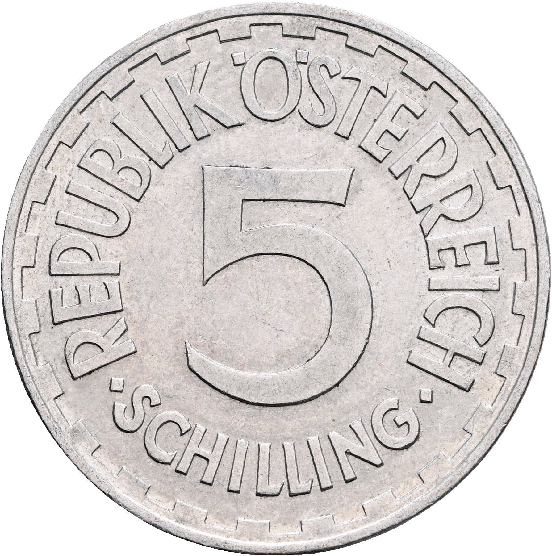 5 Schilling 1952 – Vorderseite