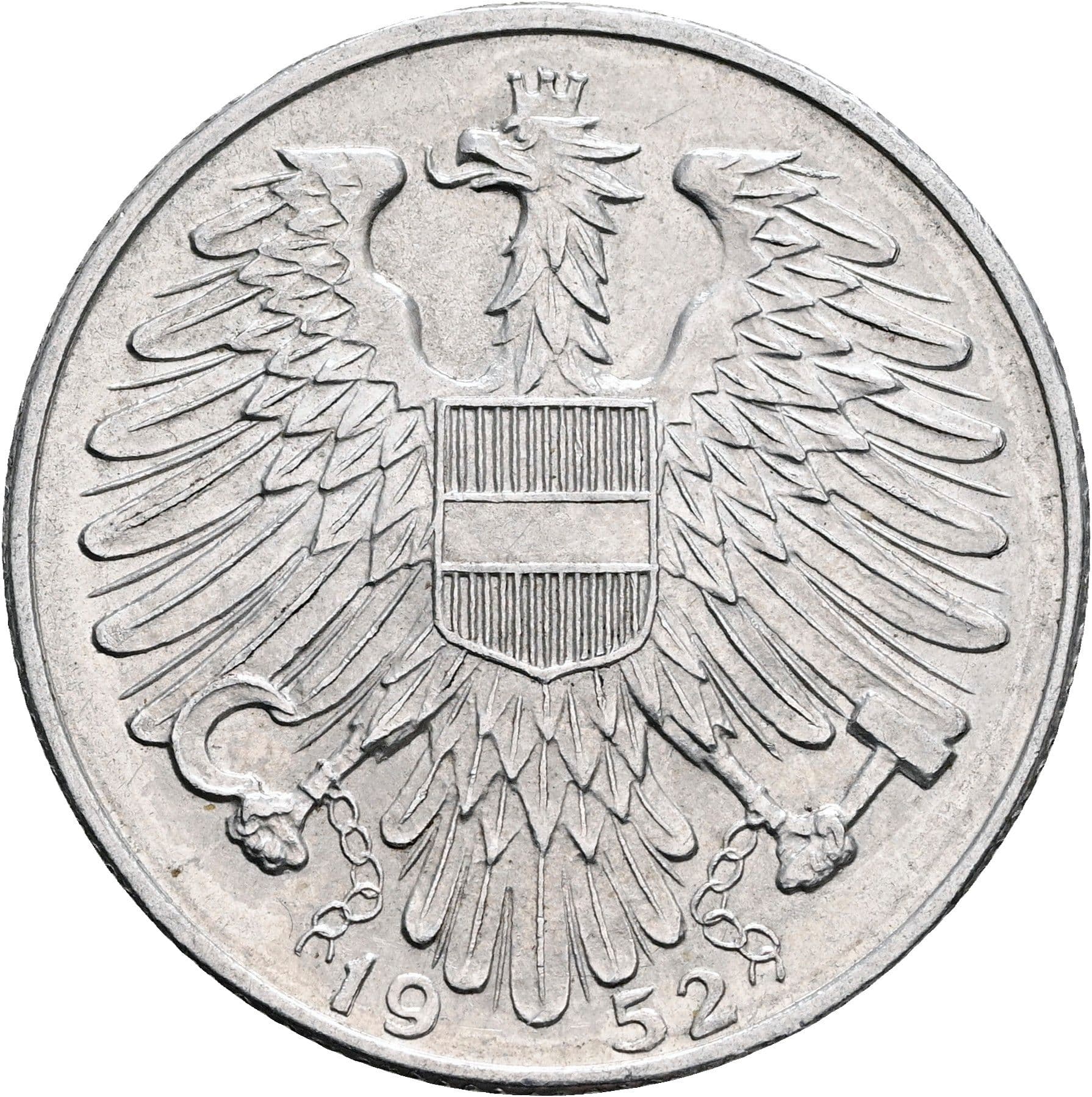 5 Schilling 1952 – Rückseite