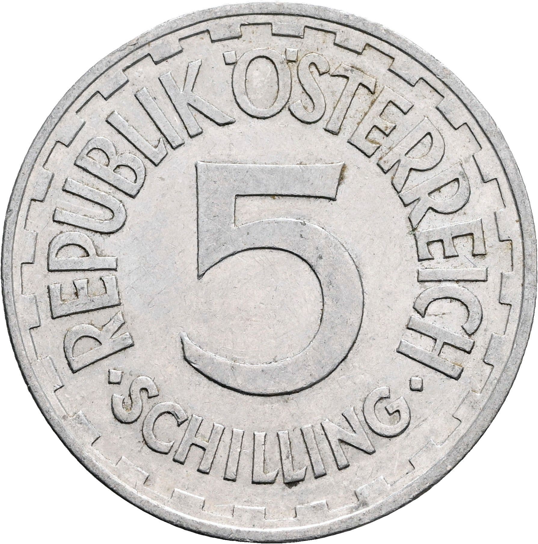 5 Schilling 1952 – Vorderseite