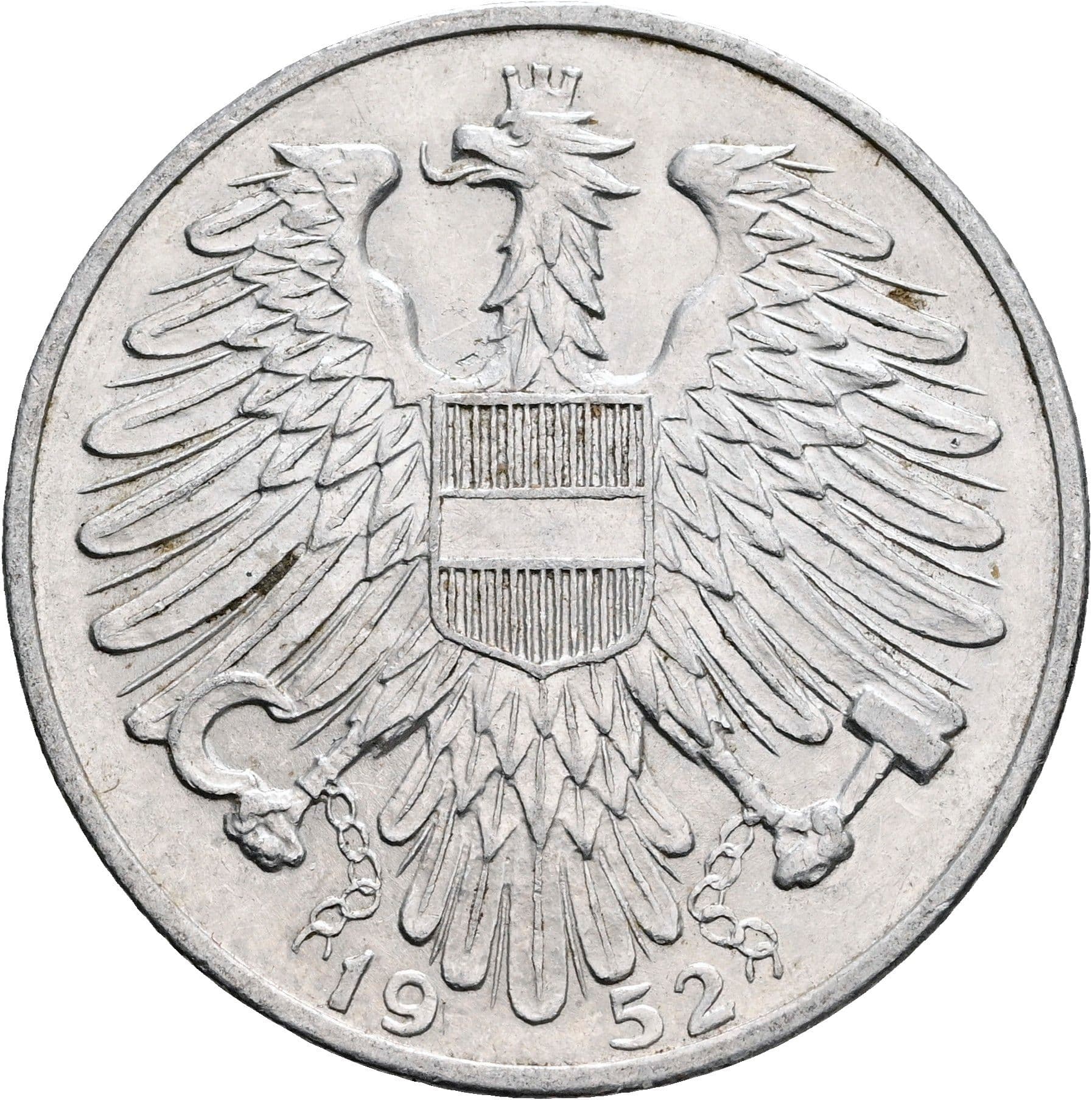5 Schilling 1952 – Rückseite