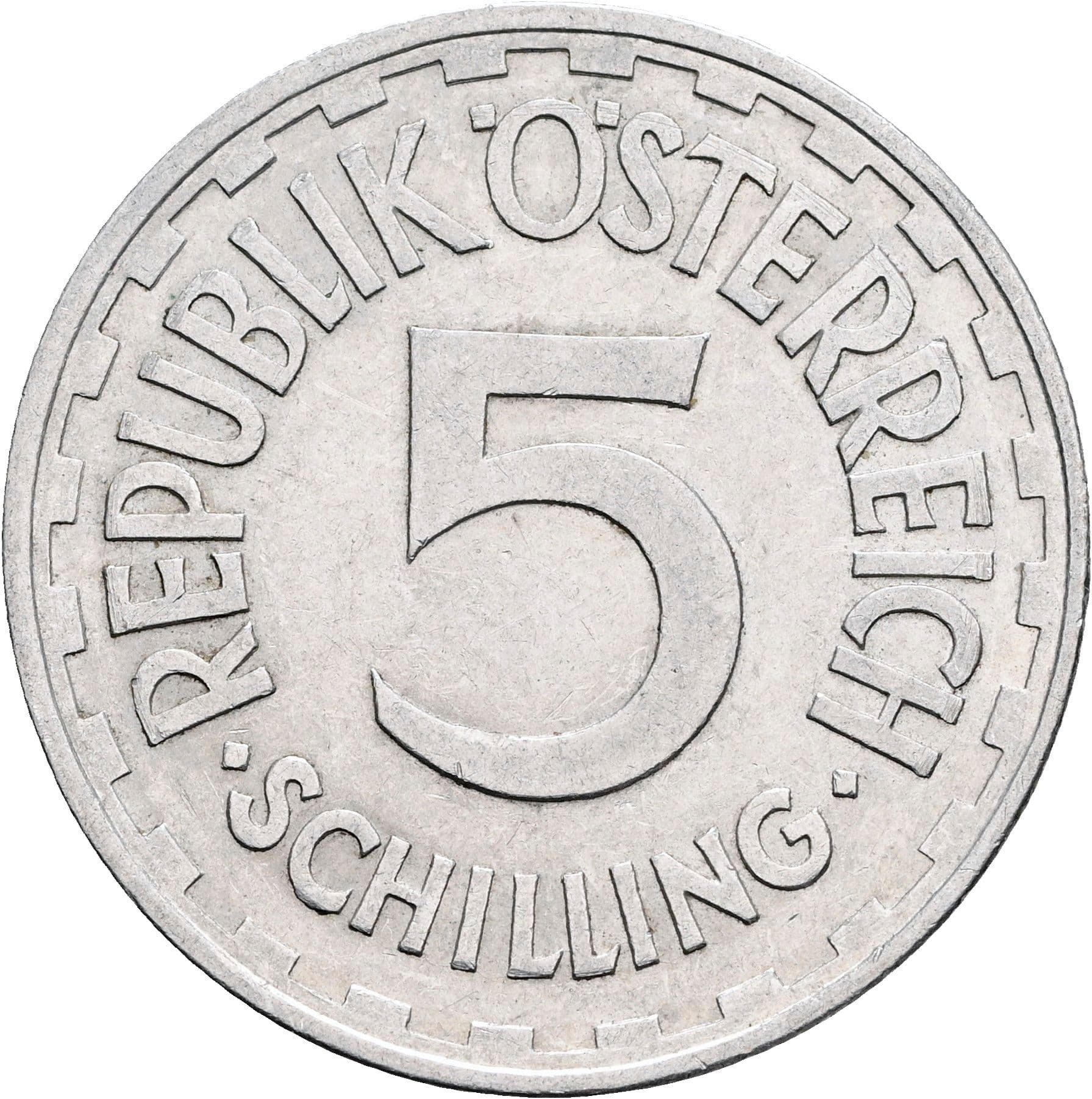 5 Schilling 1952 – Vorderseite
