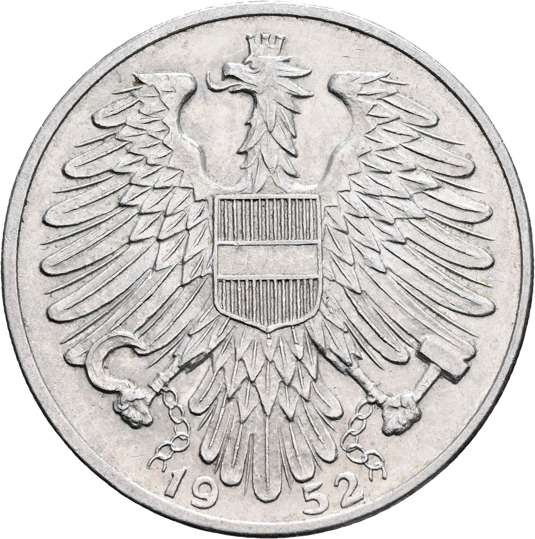 5 Schilling 1952 – Rückseite