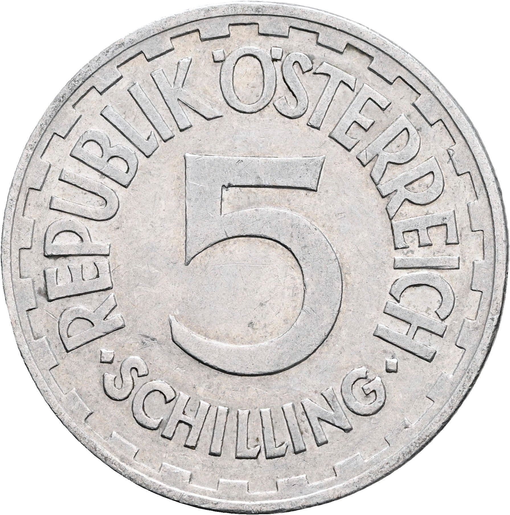 5 Schilling 1952 – Vorderseite