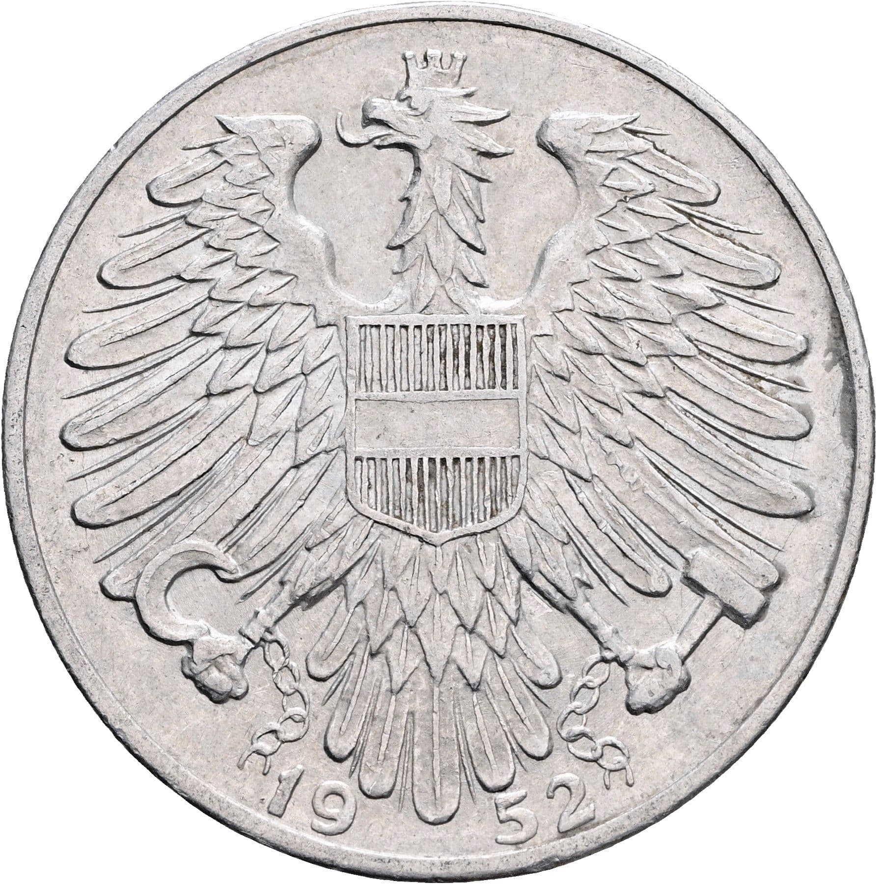 5 Schilling 1952 – Rückseite