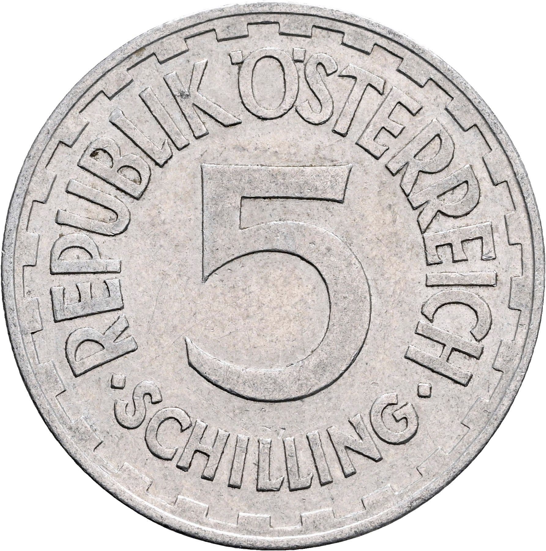 5 Schilling 1952 – Vorderseite