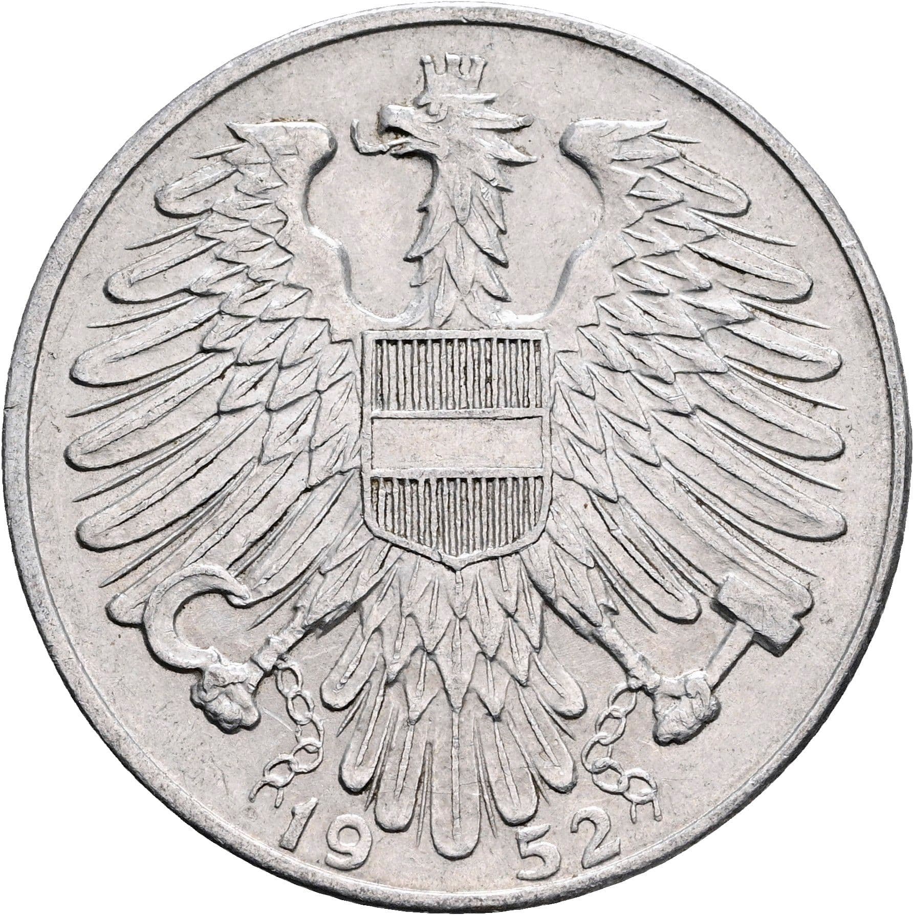5 Schilling 1952 – Rückseite