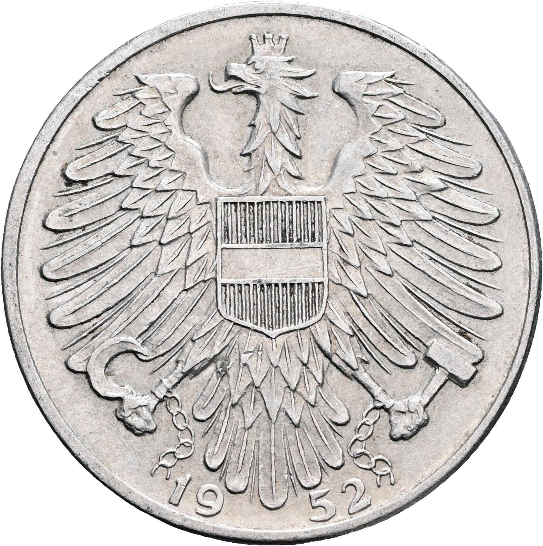 5 Schilling 1952 – Rückseite
