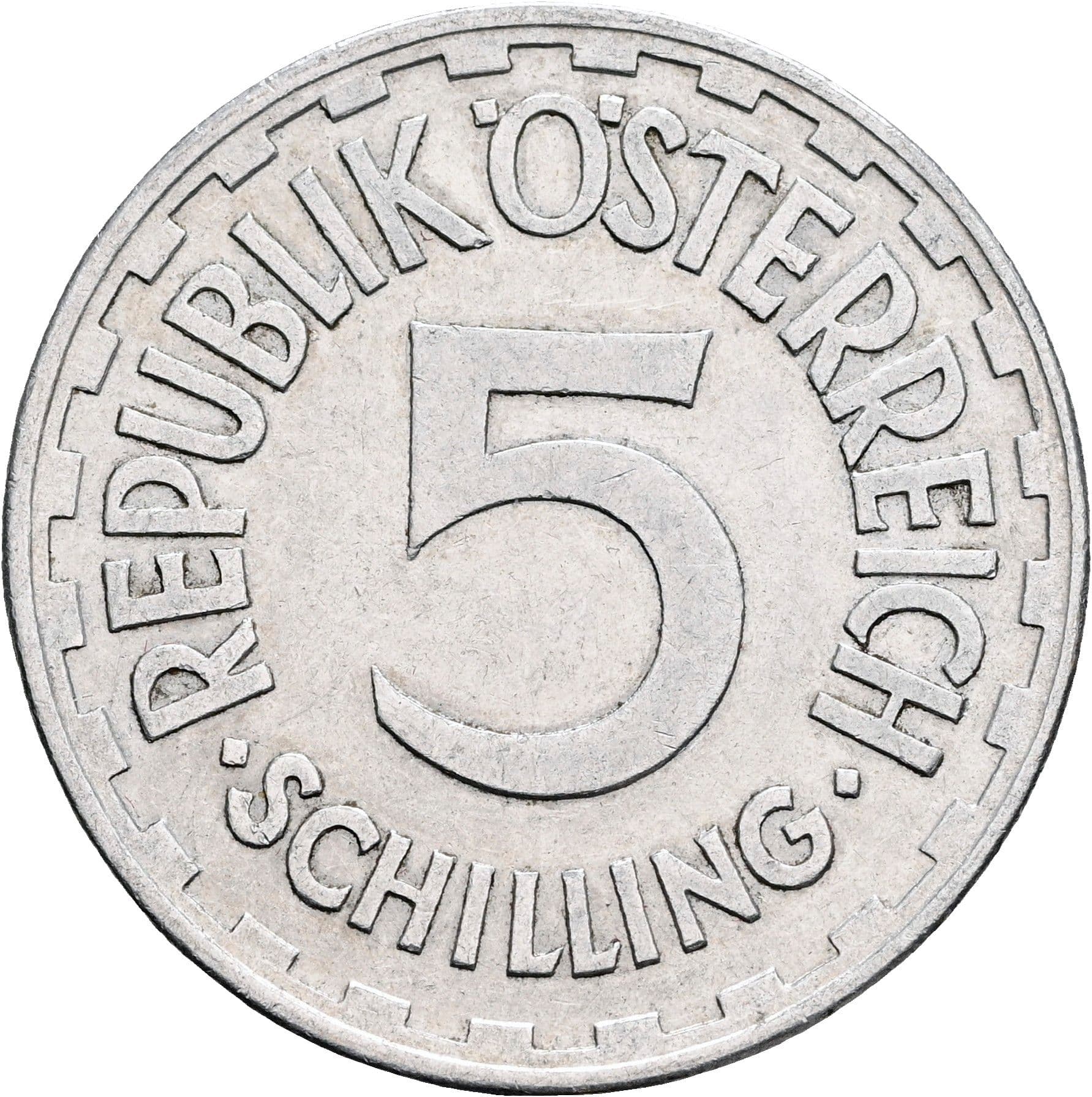 5 Schilling 1952 – Vorderseite