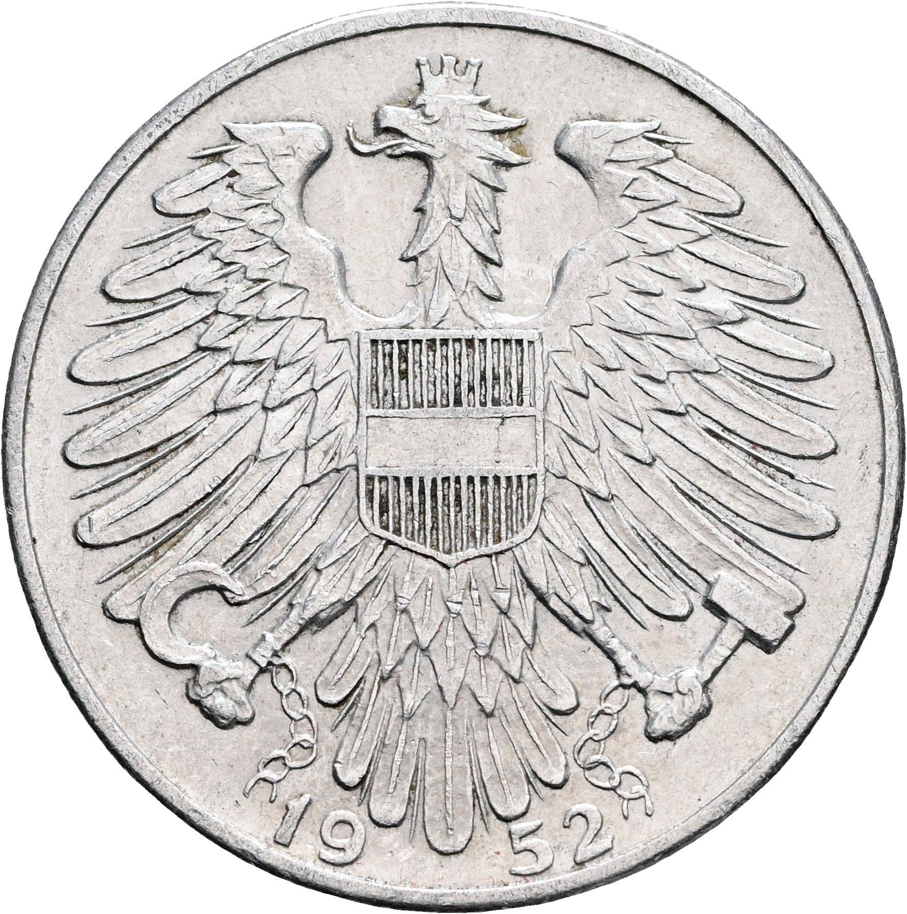 5 Schilling 1952 – Rückseite
