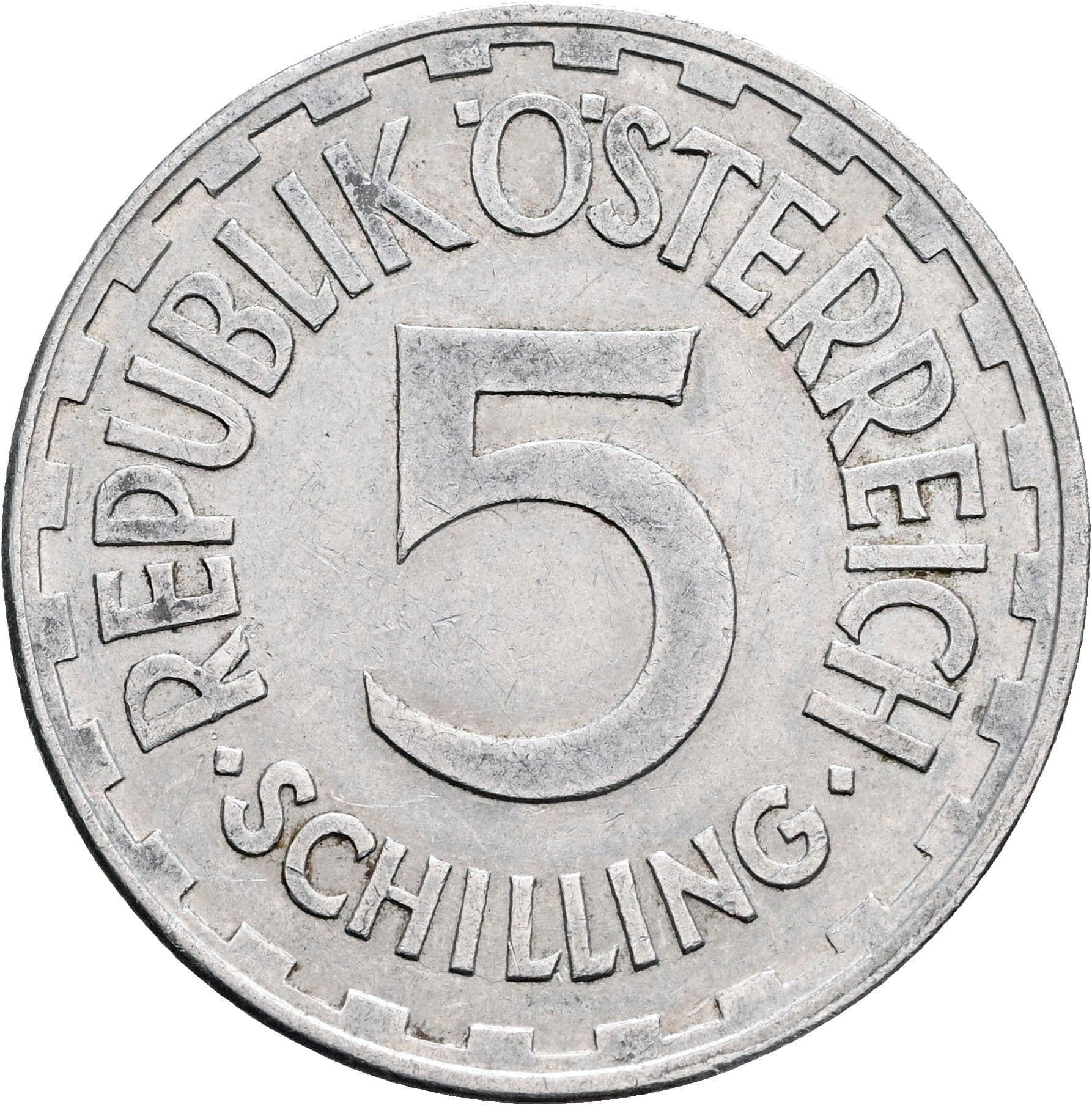 5 Schilling 1952 – Vorderseite