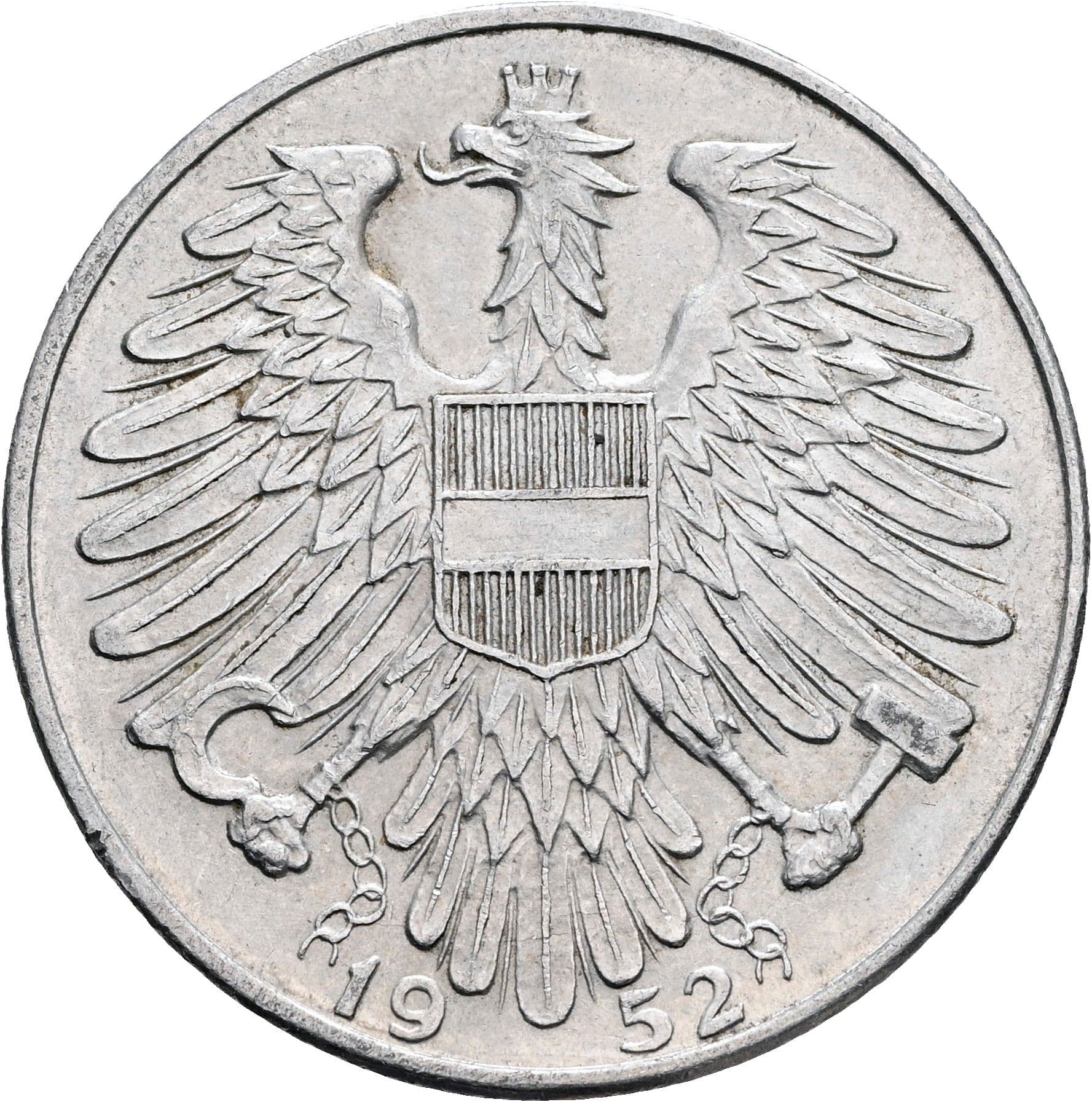 5 Schilling 1952 – Rückseite