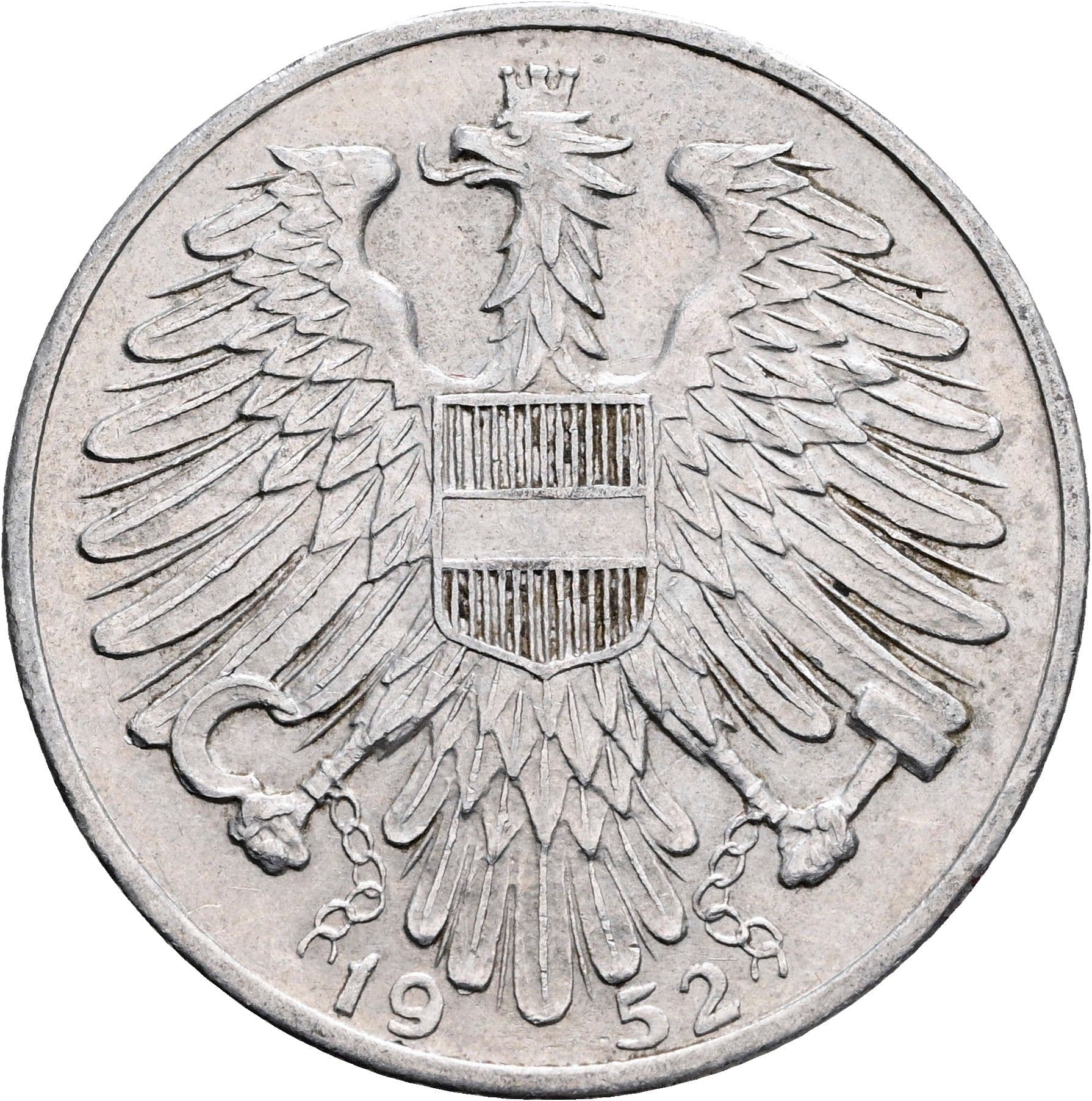 5 Schilling 1952 – Rückseite