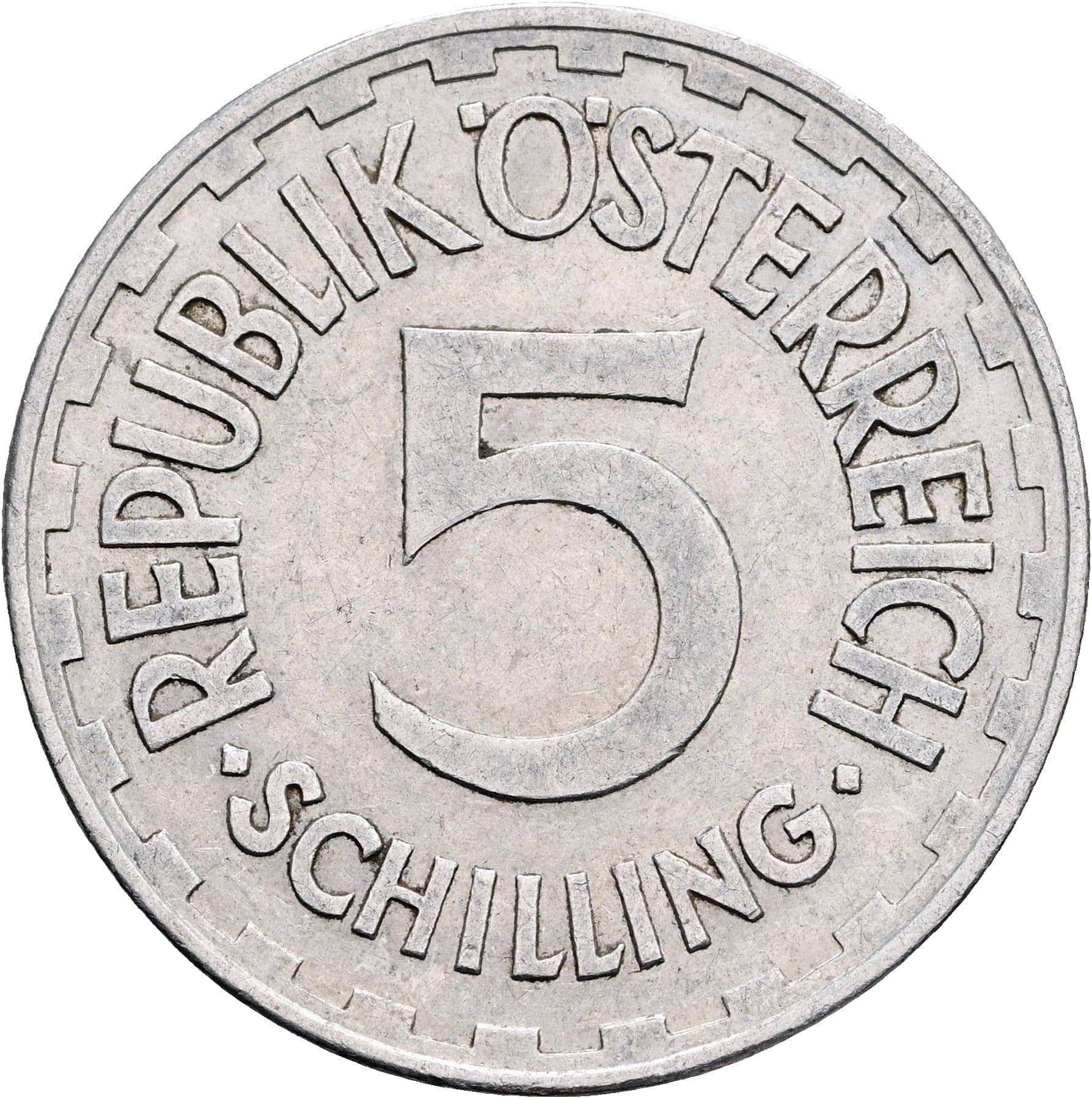 5 Schilling 1952 – Vorderseite