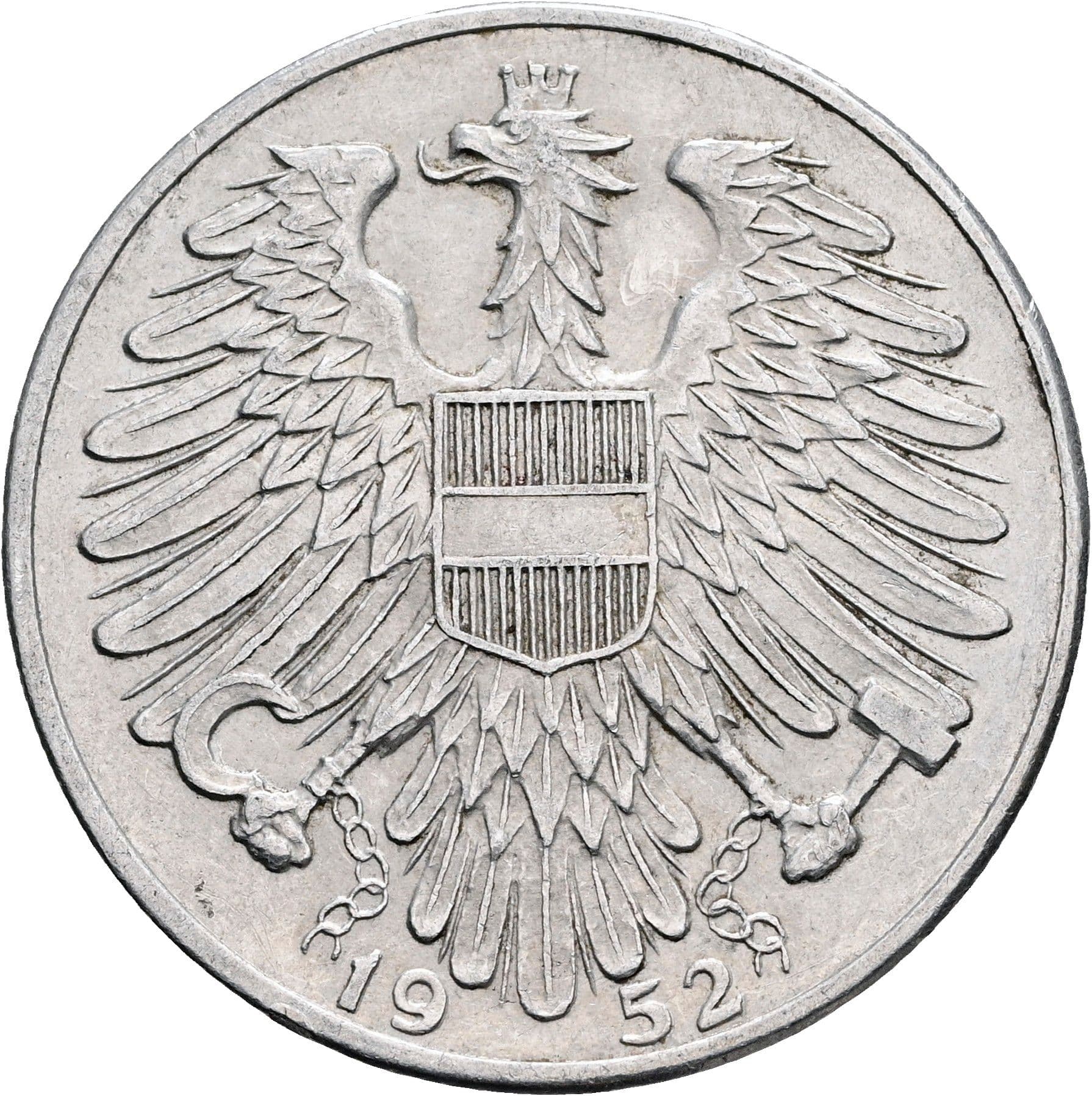 5 Schilling 1952 – Rückseite