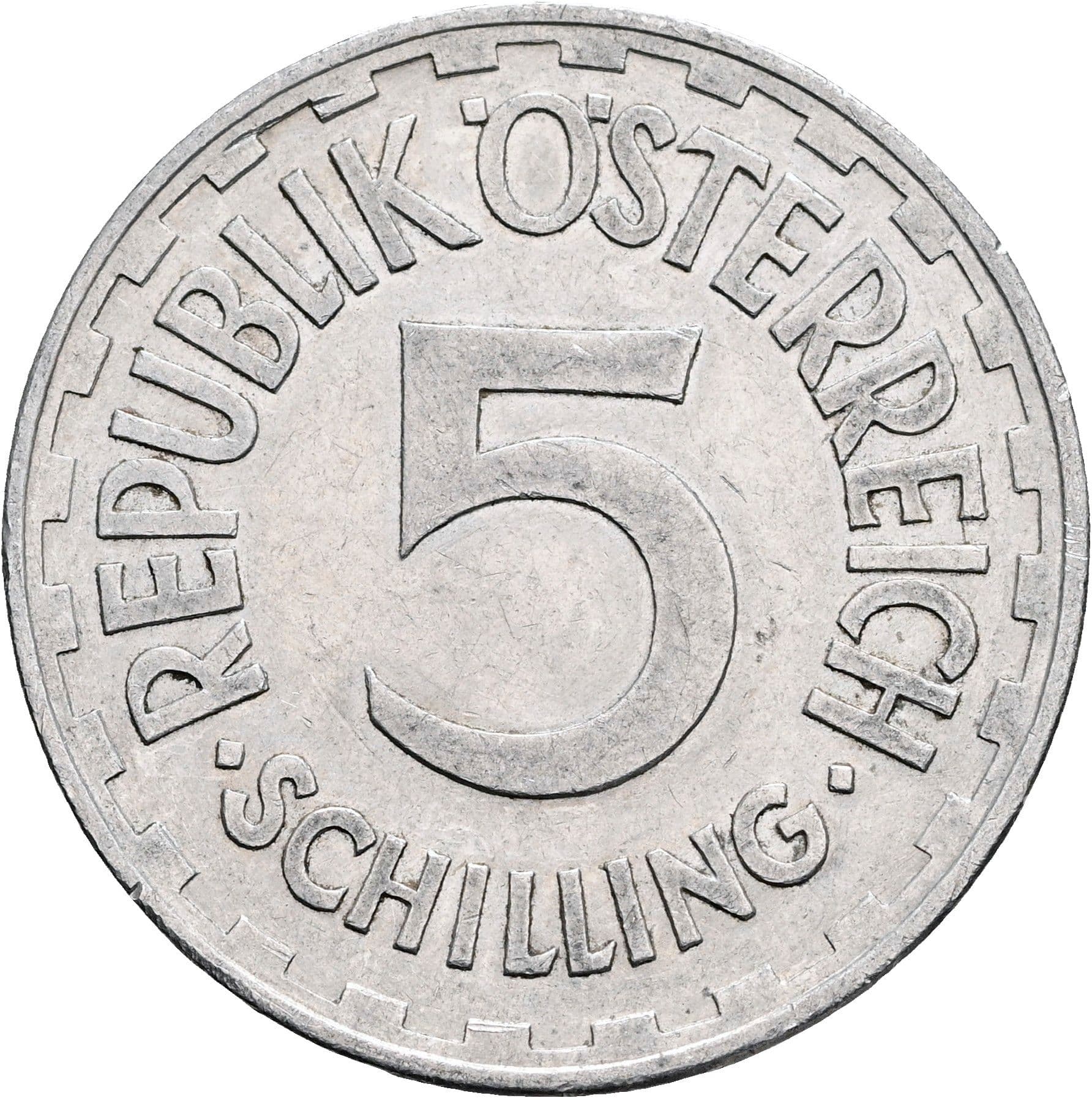 5 Schilling 1952 – Vorderseite