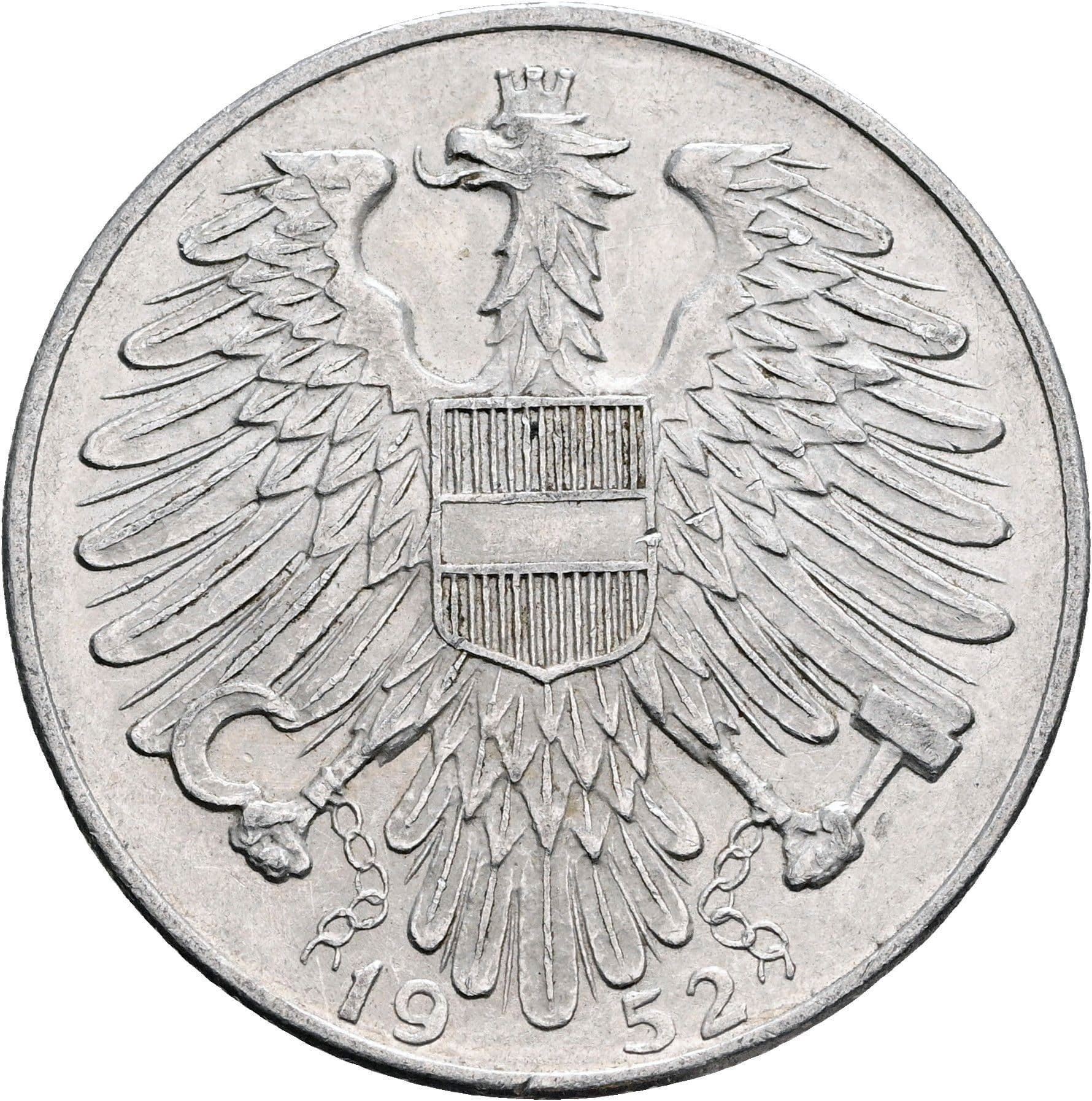5 Schilling 1952 – Rückseite