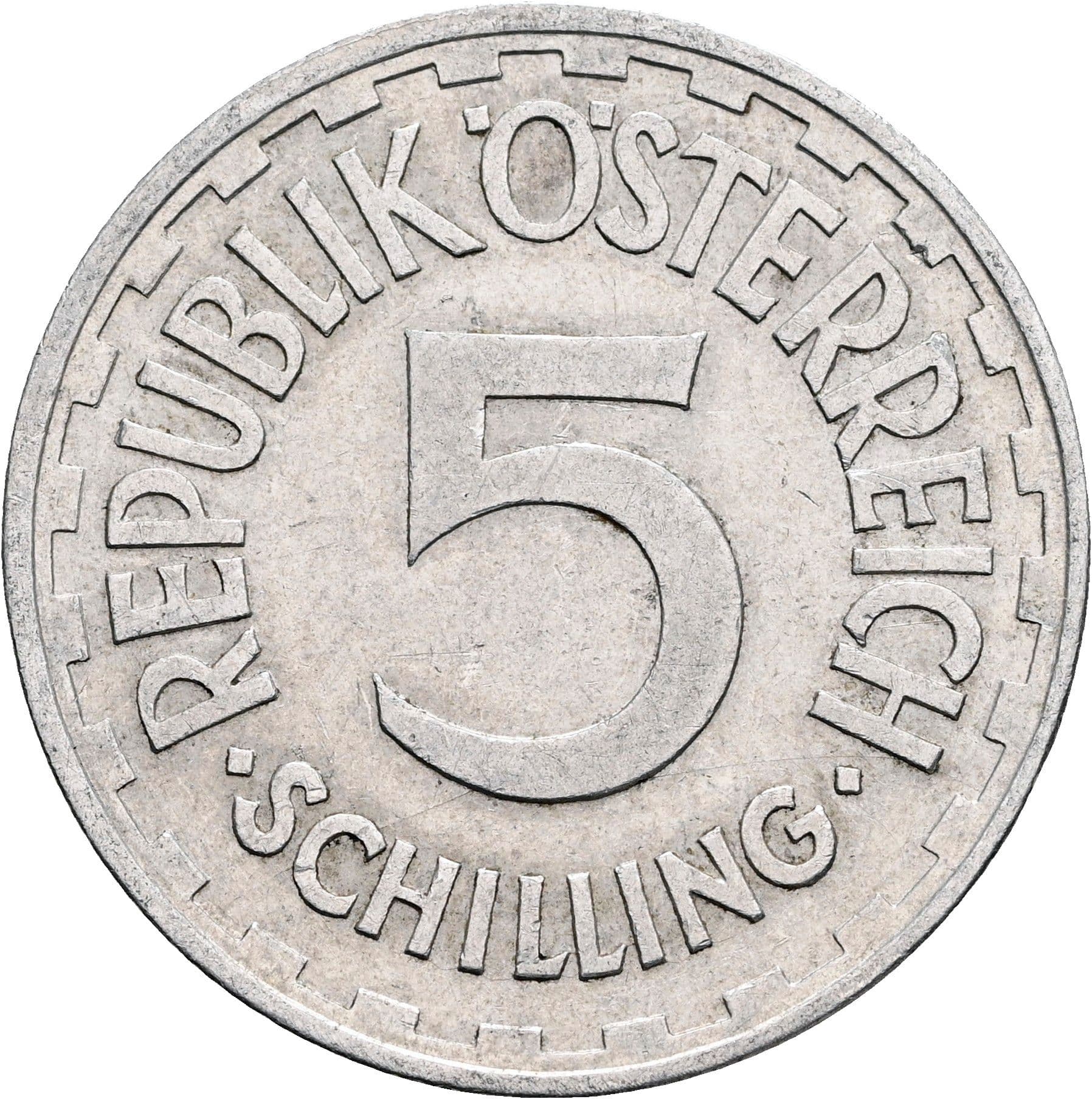 5 Schilling 1952 – Vorderseite