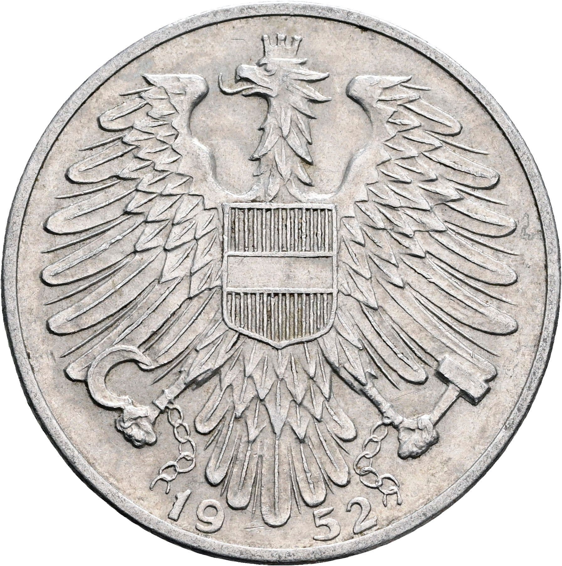 5 Schilling 1952 – Rückseite