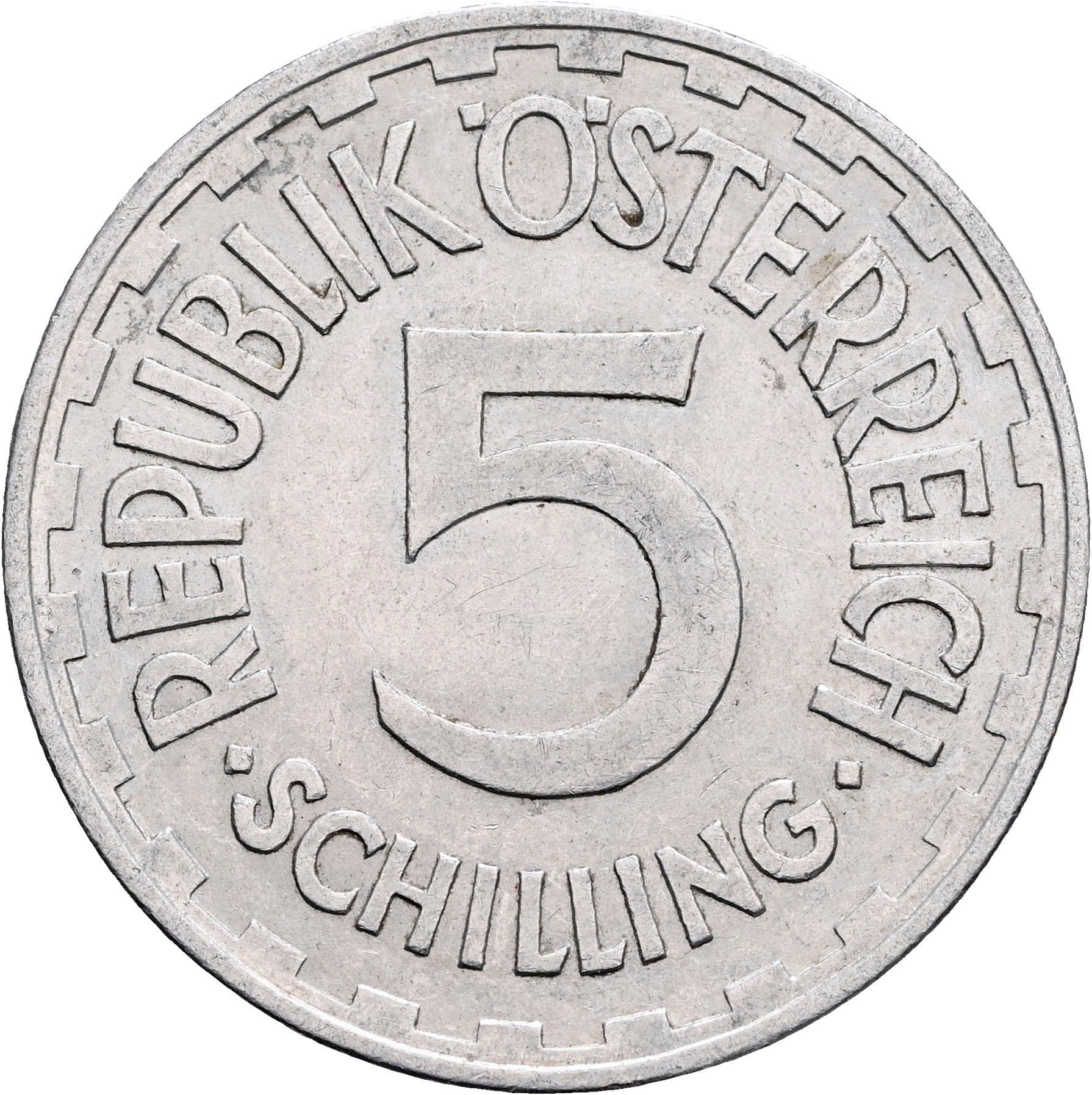5 Schilling 1952 – Vorderseite