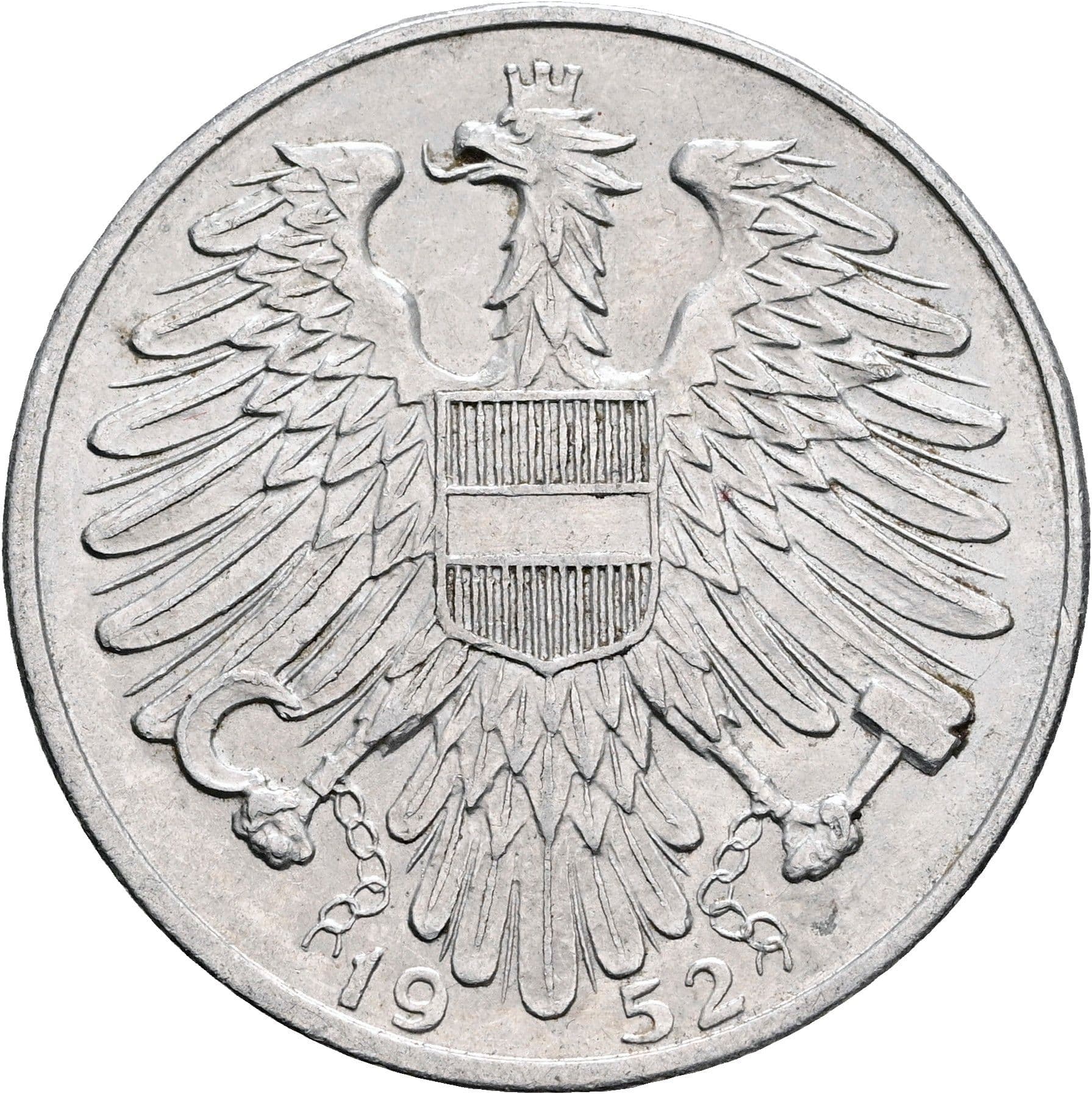 5 Schilling 1952 – Rückseite