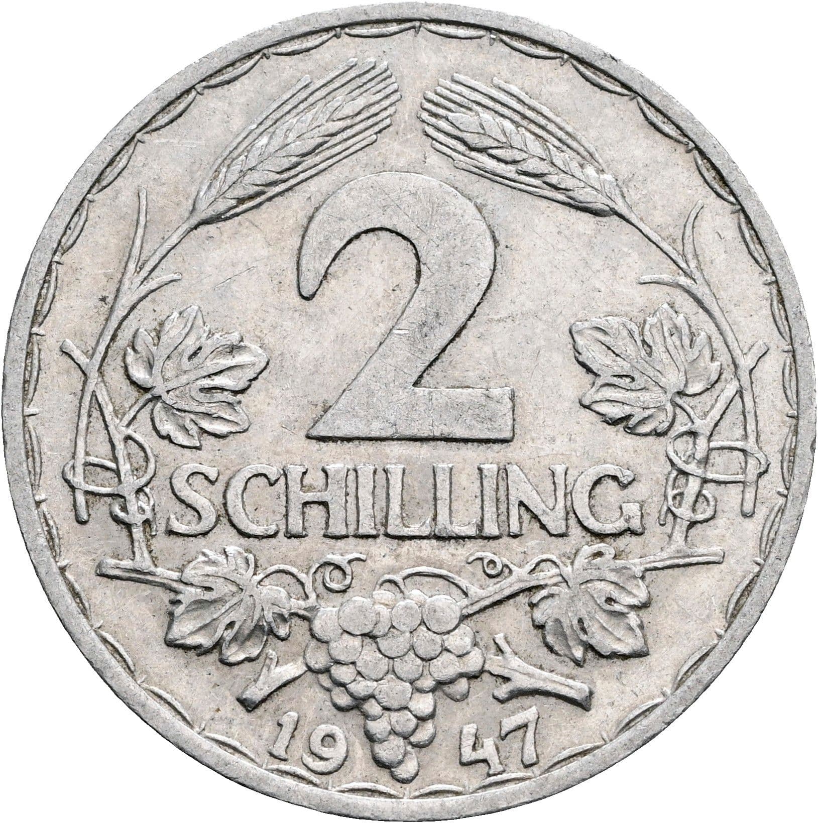 2 Schilling 1947 – Vorderseite