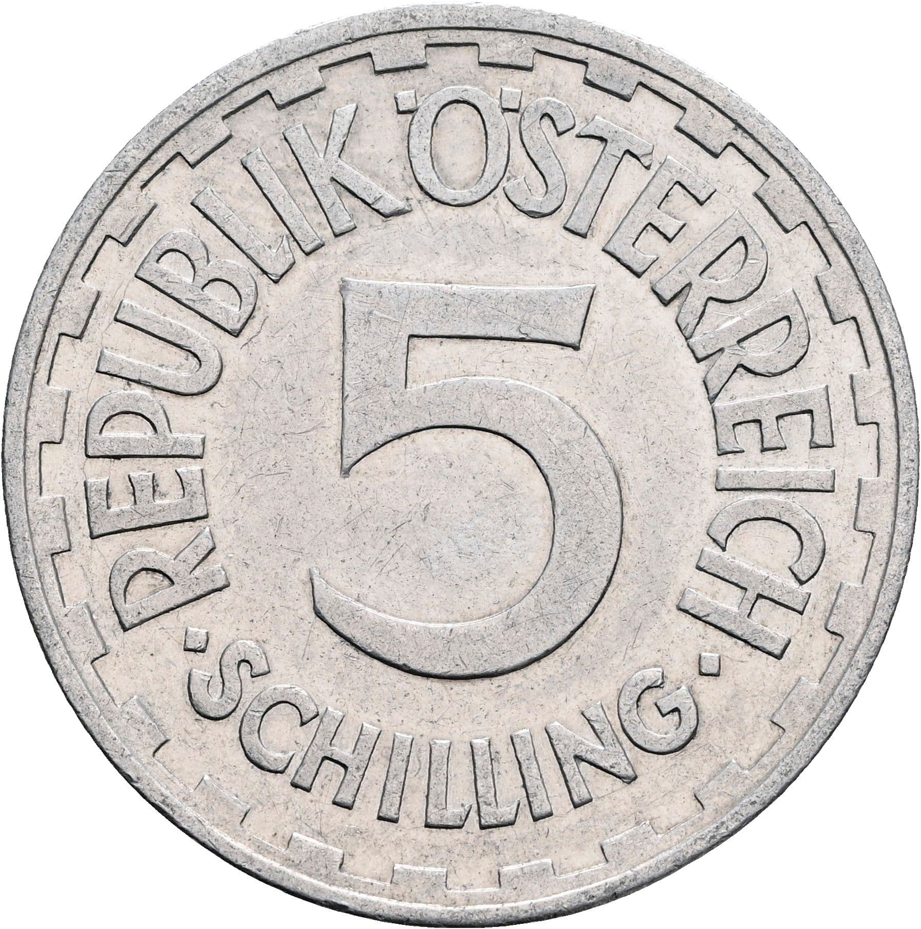 5 Schilling 1952 – Vorderseite