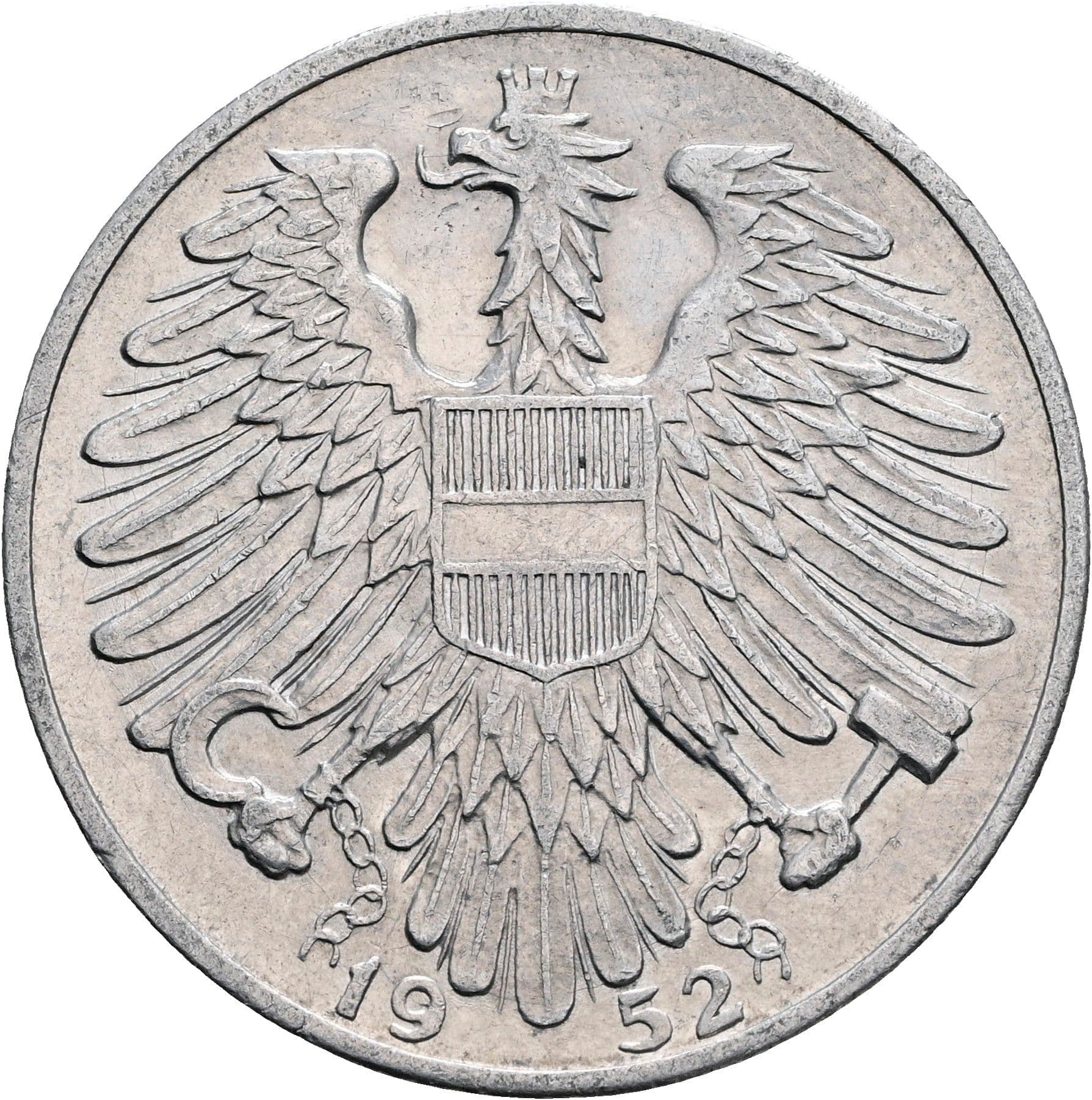 5 Schilling 1952 – Rückseite