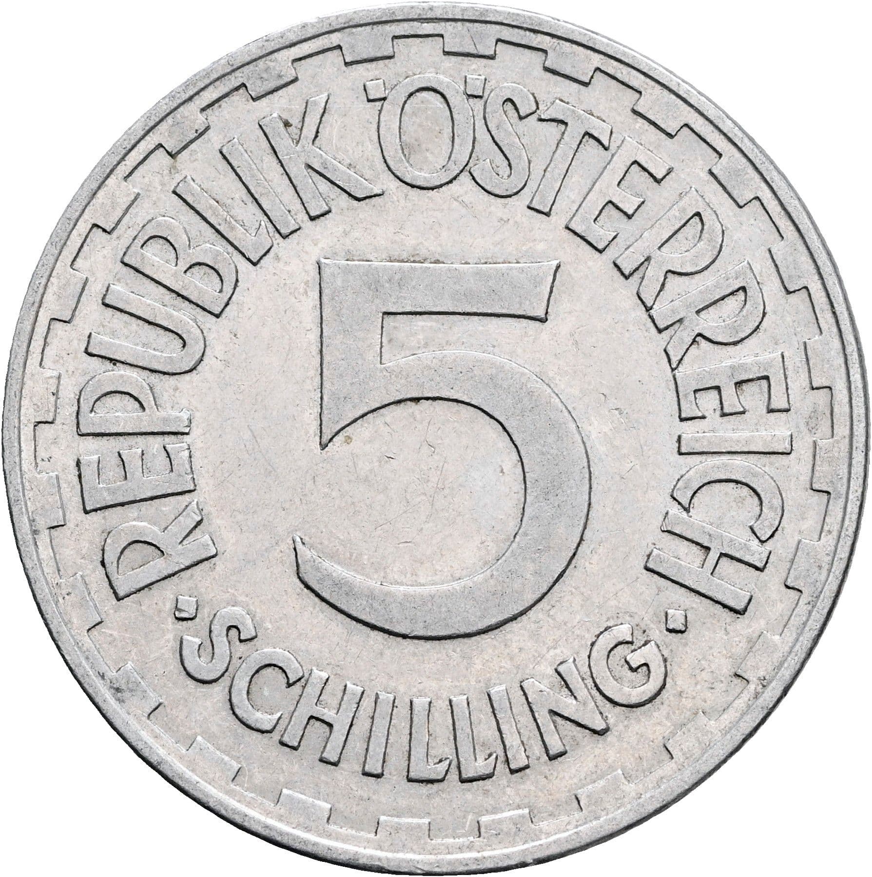 5 Schilling 1952 – Vorderseite