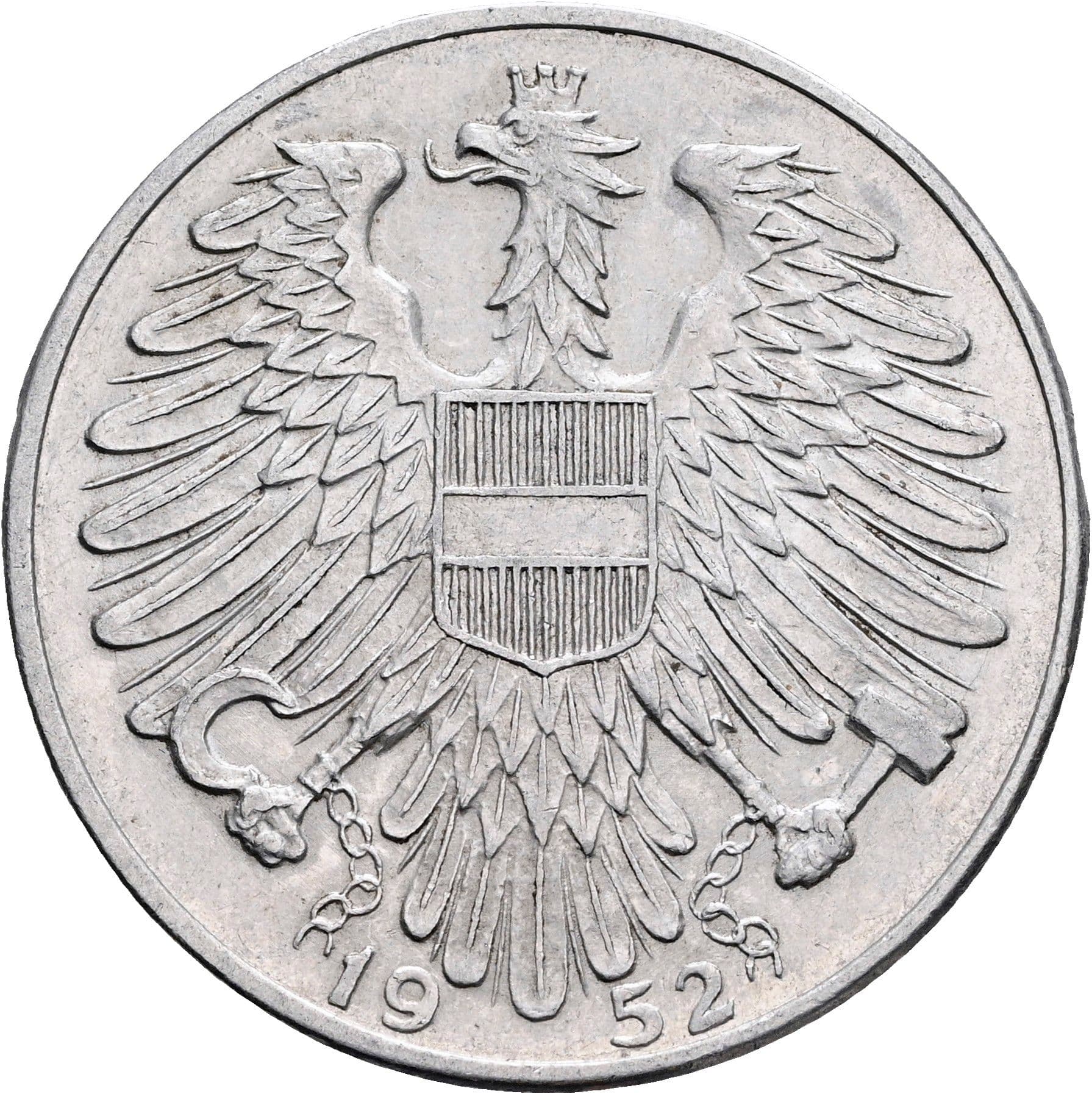 5 Schilling 1952 – Rückseite