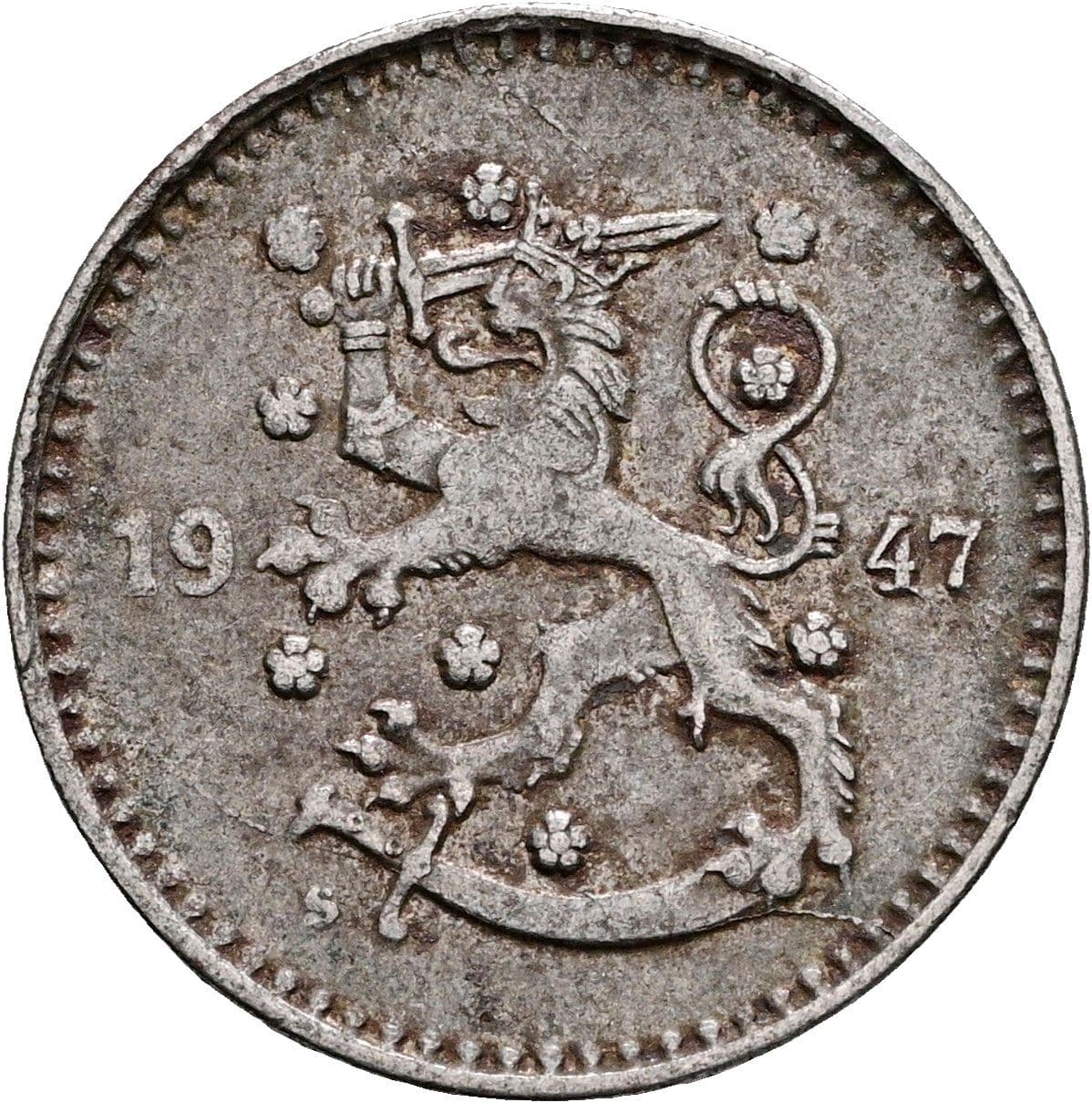 1 Markka 1947 S – Rückseite