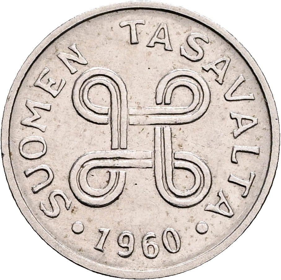 1 Markka 1960 – Rückseite