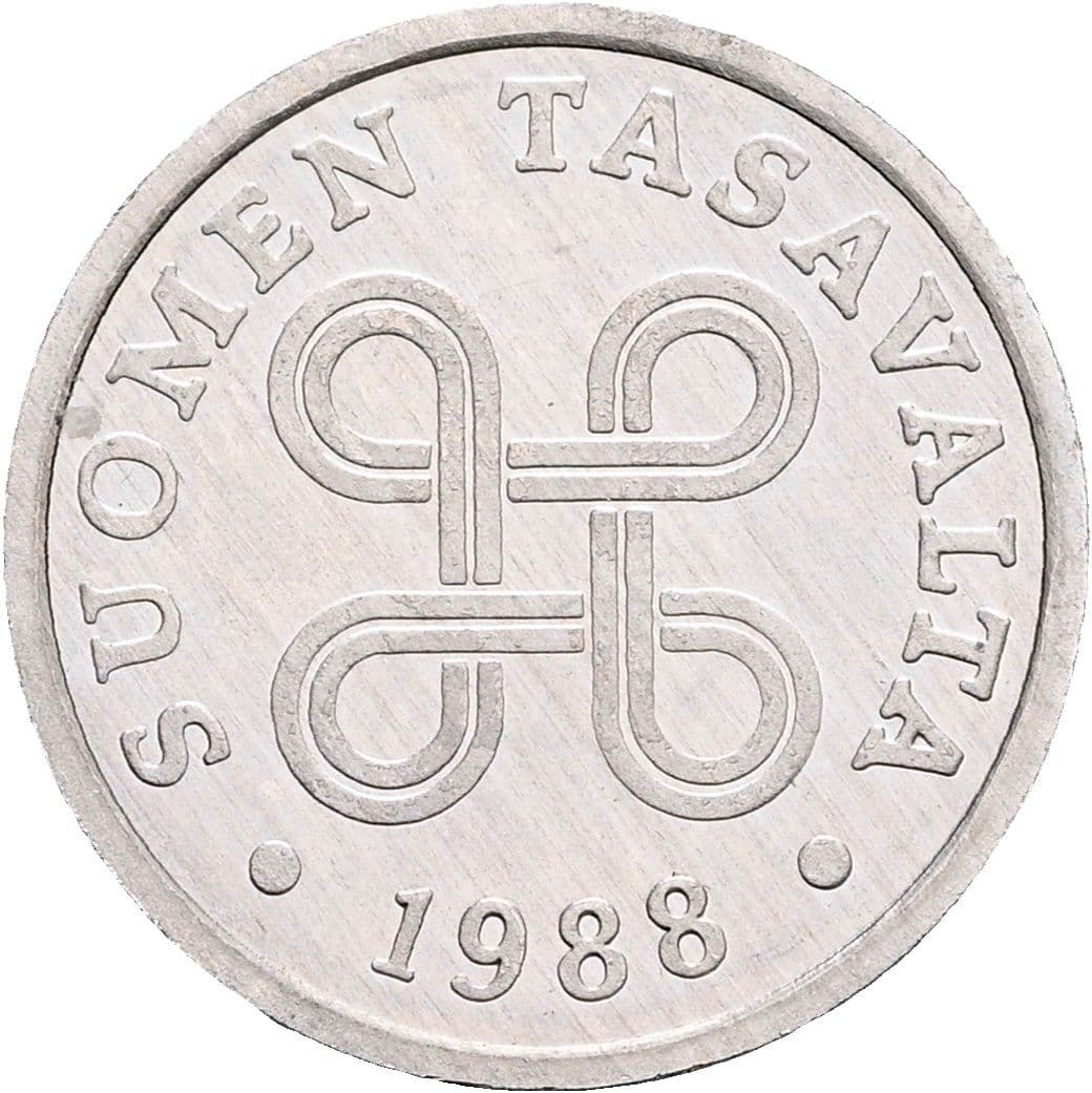 5 Penniä 1988 – Rückseite