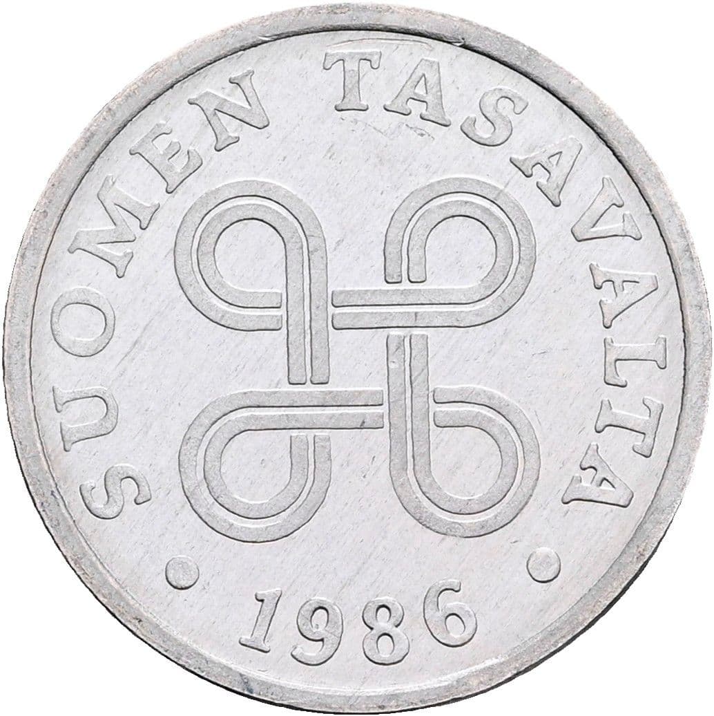 5 Penniä 1986 – Rückseite