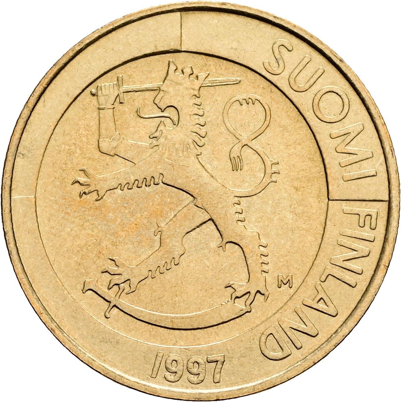 1 Markka 1997 – Rückseite