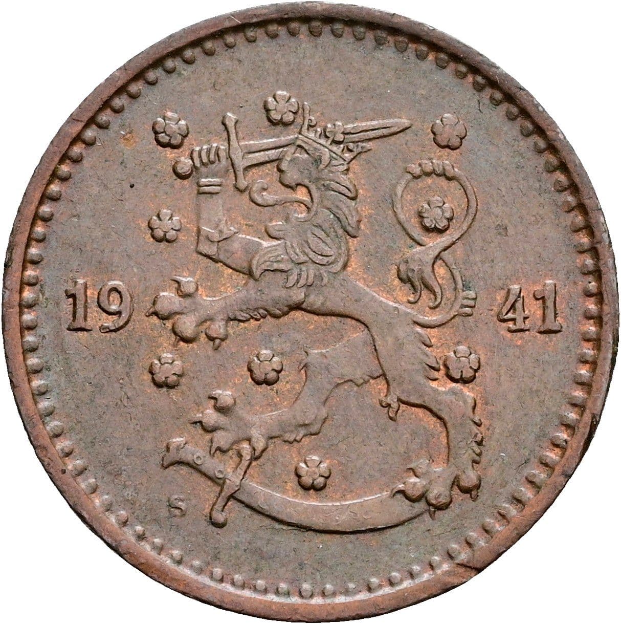1 Markka 1941 S – Rückseite