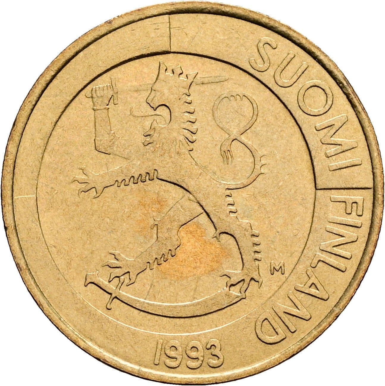 1 Markka 1993 – Rückseite