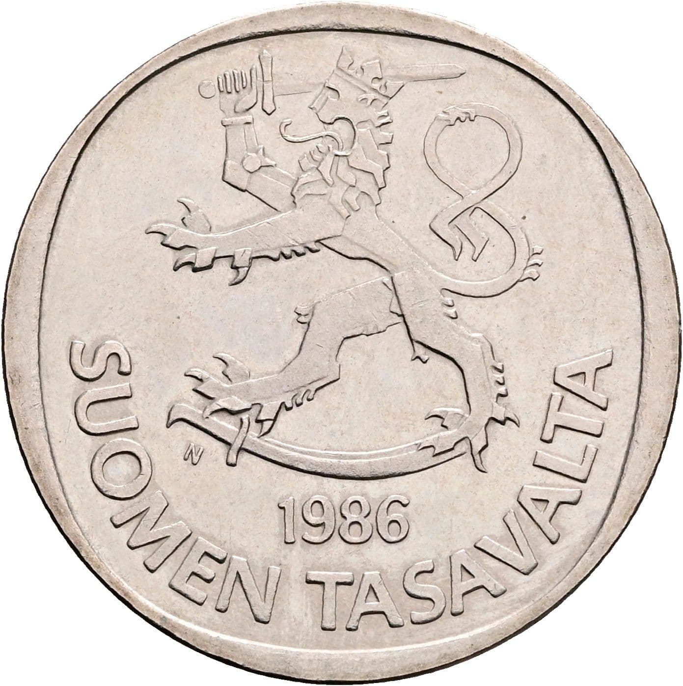 1 Markka 1986 N – Rückseite