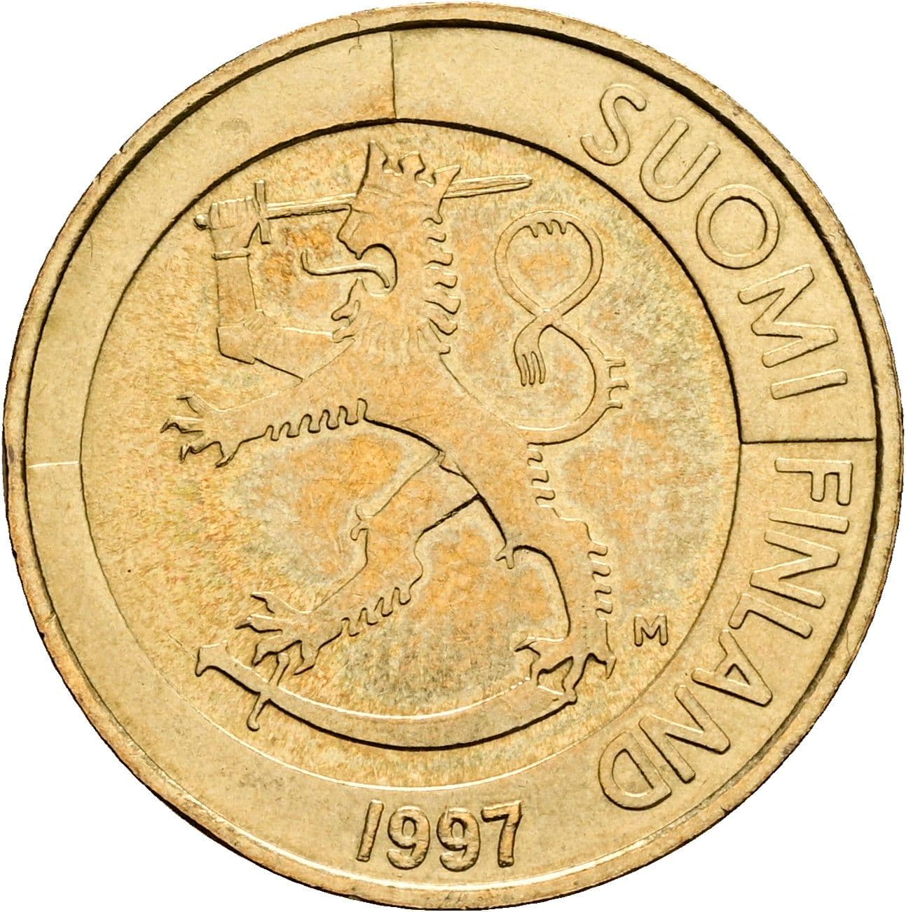 1 Markka 1997 – Rückseite