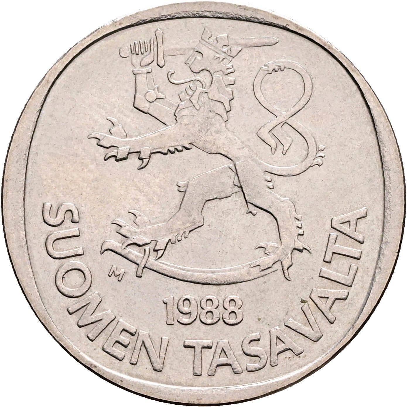 1 Markka 1988 M – Rückseite