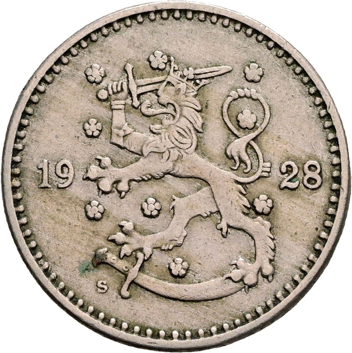 1 Markka 1928 S – Rückseite