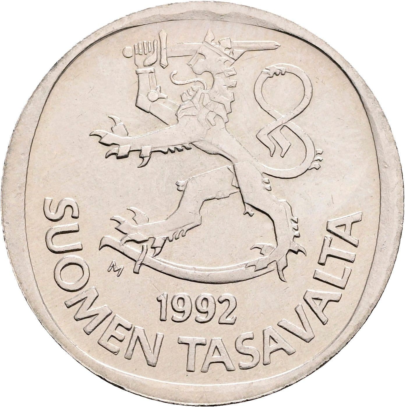 1 Markka 1992 M – Rückseite