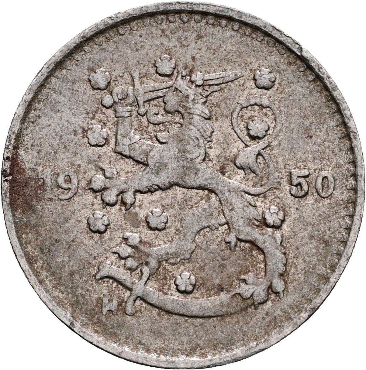 1 Markka 1950 H – Rückseite