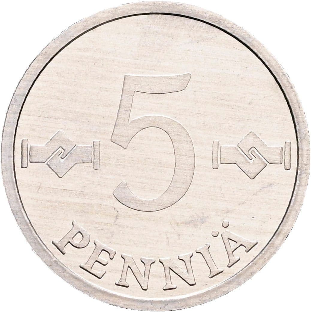 5 Penniä 1987 – Vorderseite