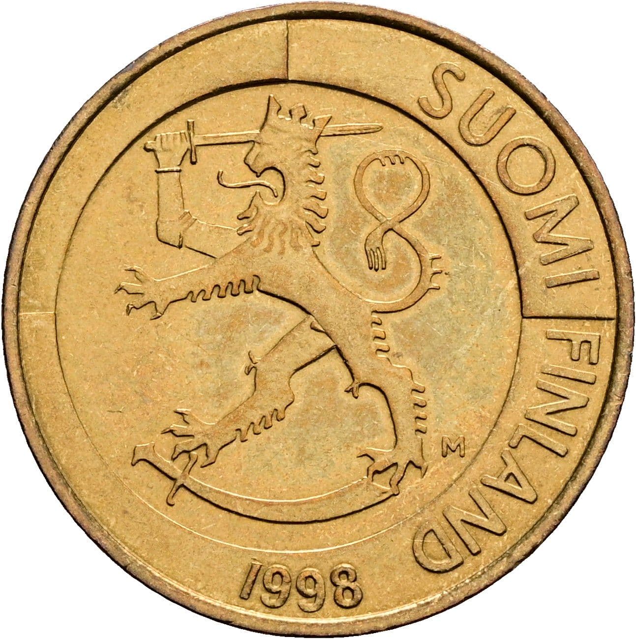 1 Markka 1998 – Rückseite