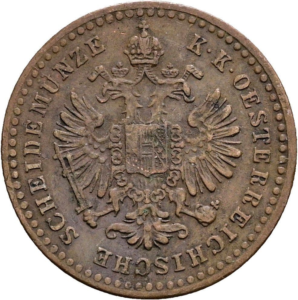 5/10 Kreuzer Franz Joseph I. 1848-1916 1858 B – Rückseite